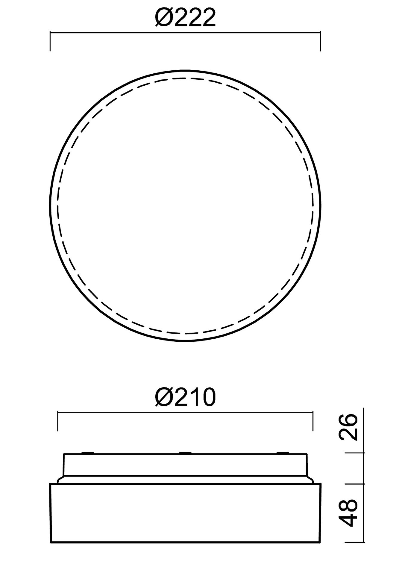 OS IRI71568 IRIDA 1 stropní/nástěnné plastové svítidlo bílá IP65 4000 K 10W LED - OSMONT (obrázek 3)