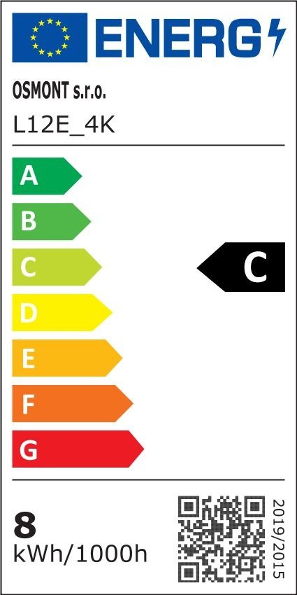 OS IRI71568 IRIDA 1 stropní/nástěnné plastové svítidlo bílá IP65 4000 K 10W LED - OSMONT (obrázek 6)