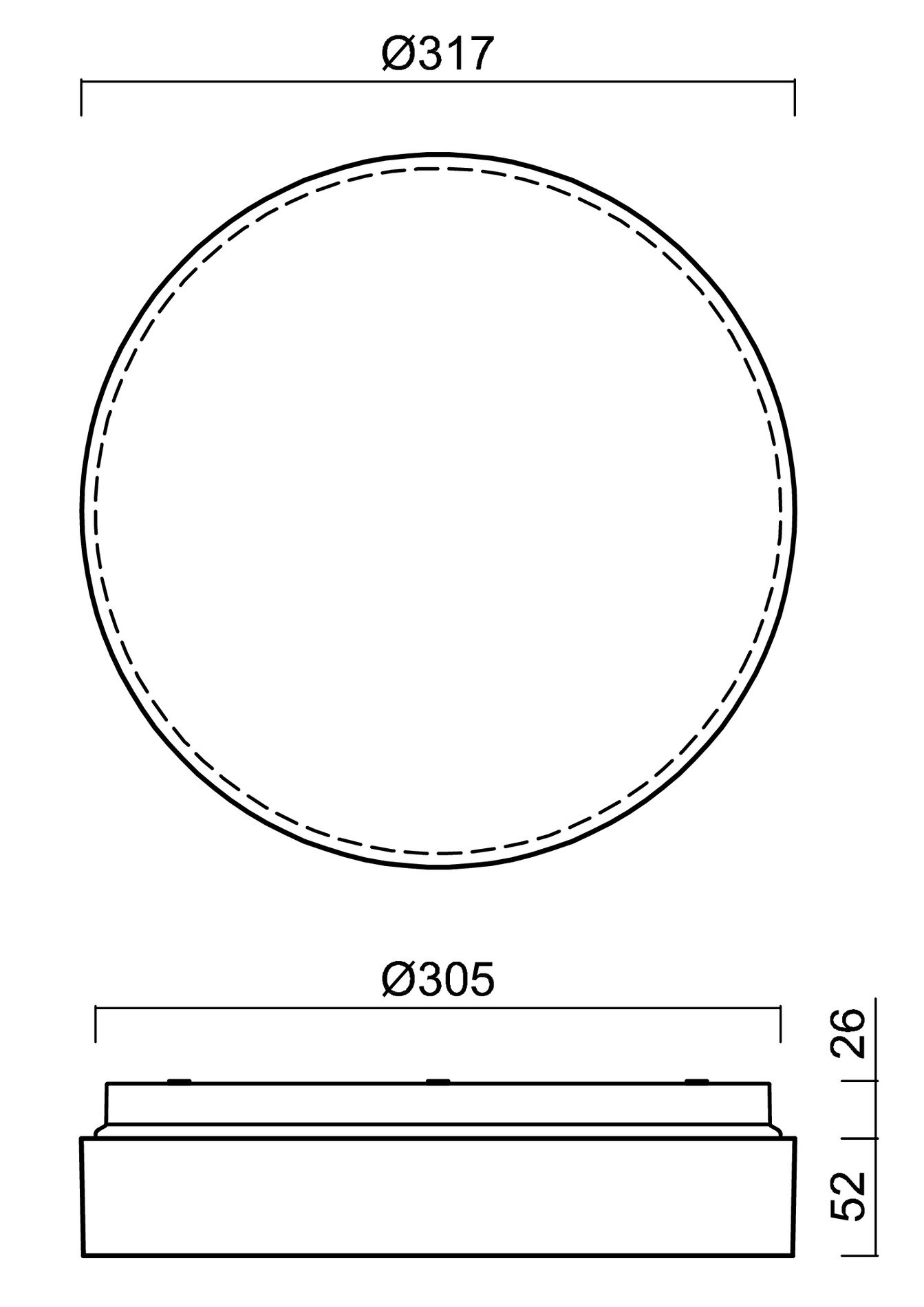 OS IRI72786 IRIDA 3 stropní/nástěnné plastové svítidlo bílá IP65 3000/4000 K 13W LED - OSMONT (obrázek 3)