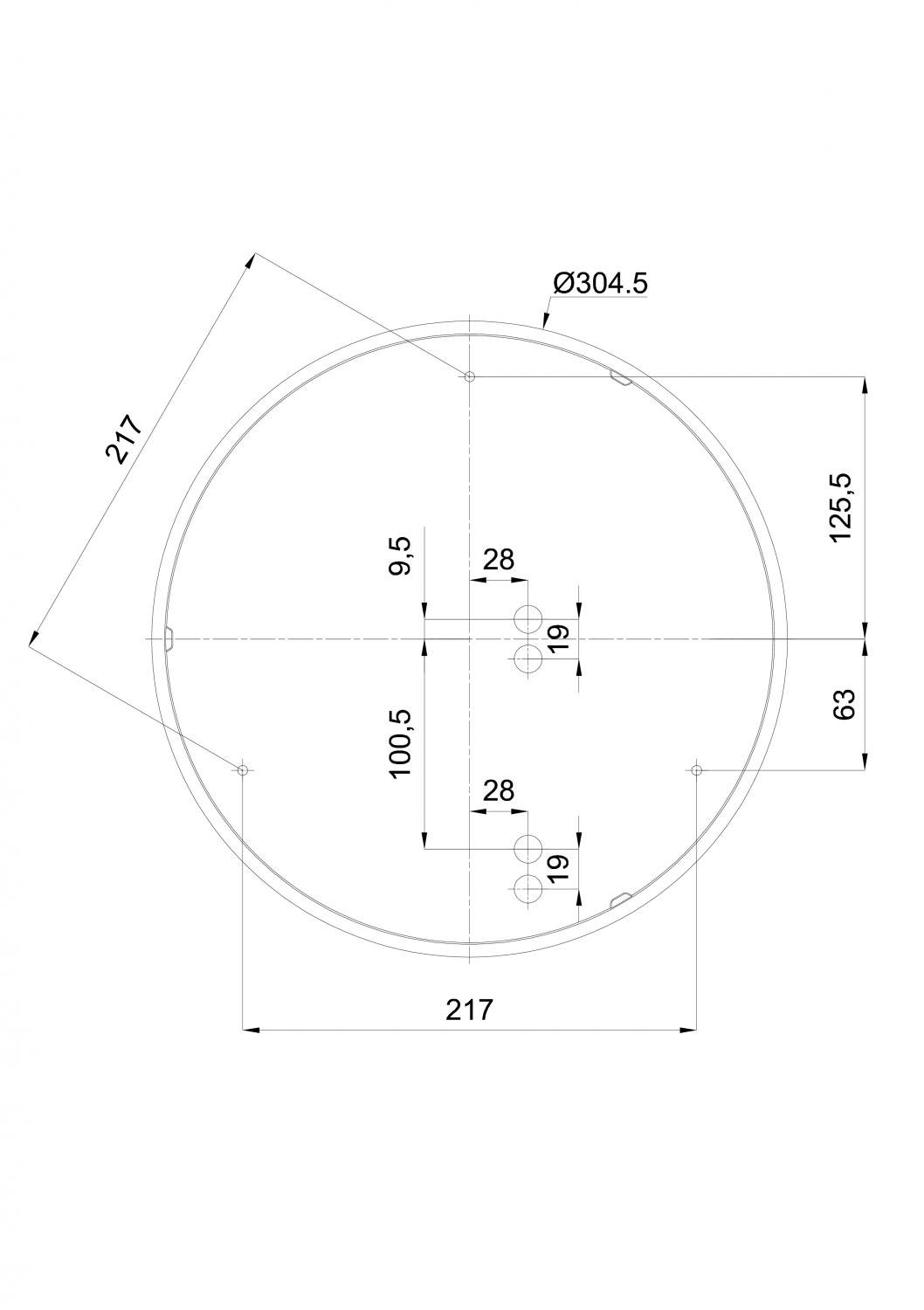 OS IRI72784 IRIDA 3 stropní/nástěnné plastové svítidlo bílá IP65 4000 K 19W LED nouzové kombinované 3 h - OSMONT (obrázek 5)