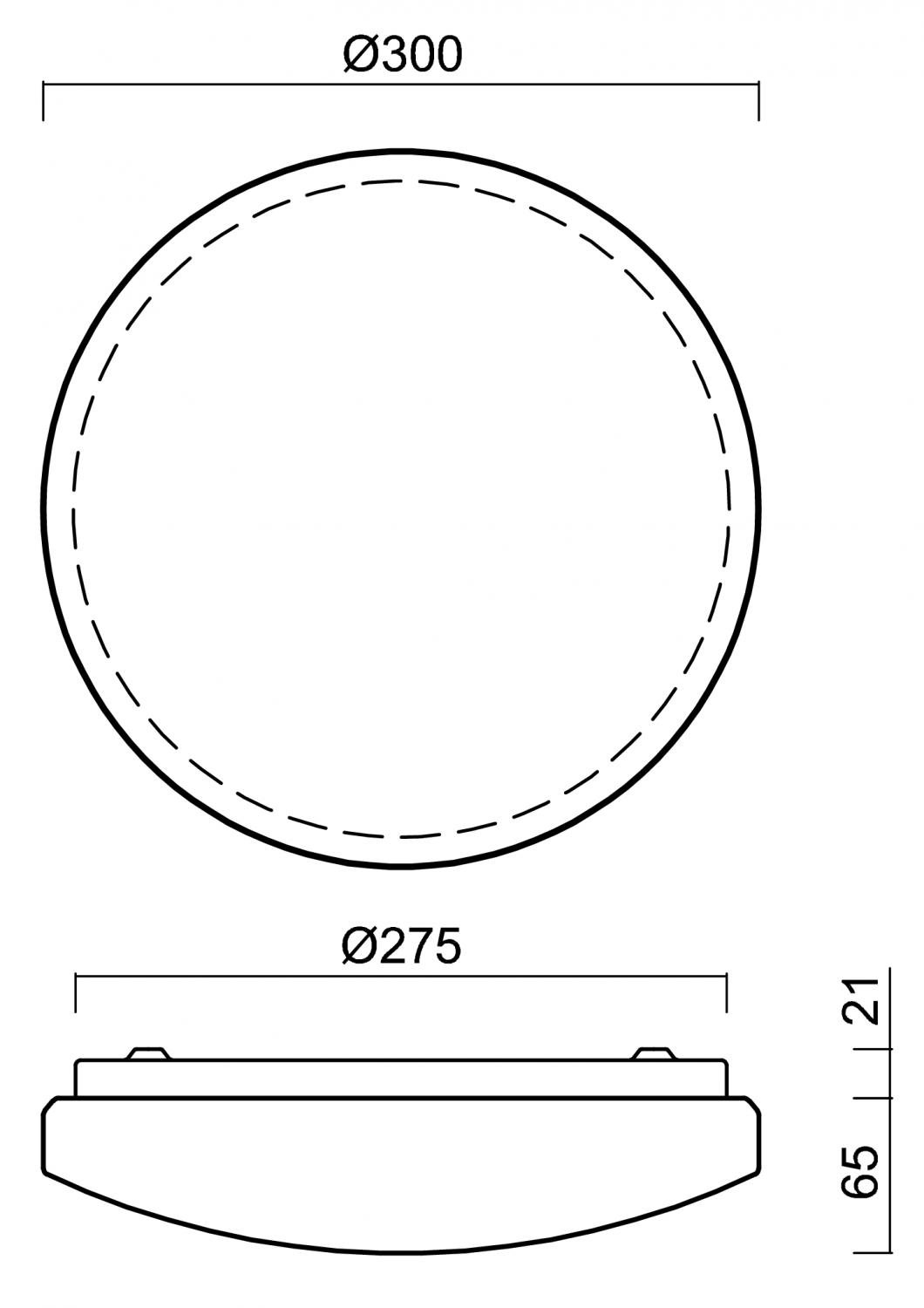 OS SAG67239 SAGITA 1 stropní/nástěnné plastové svítidlo bílá IP54 3000 K 14W LED HF nouzové kombinované 3 h (původní kód OS 67239) - OSMONT (obrázek 4)