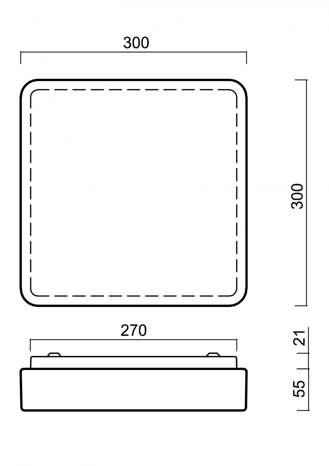 OS TIL69786 TILIA C1 stropní/nástěnné plastové svítidlo bílá / bílo - černá IP54 4000 K 23W LED HF nouzové kombinované 3 h (původní kód OS 69786) - OSMONT (obrázek 4)
