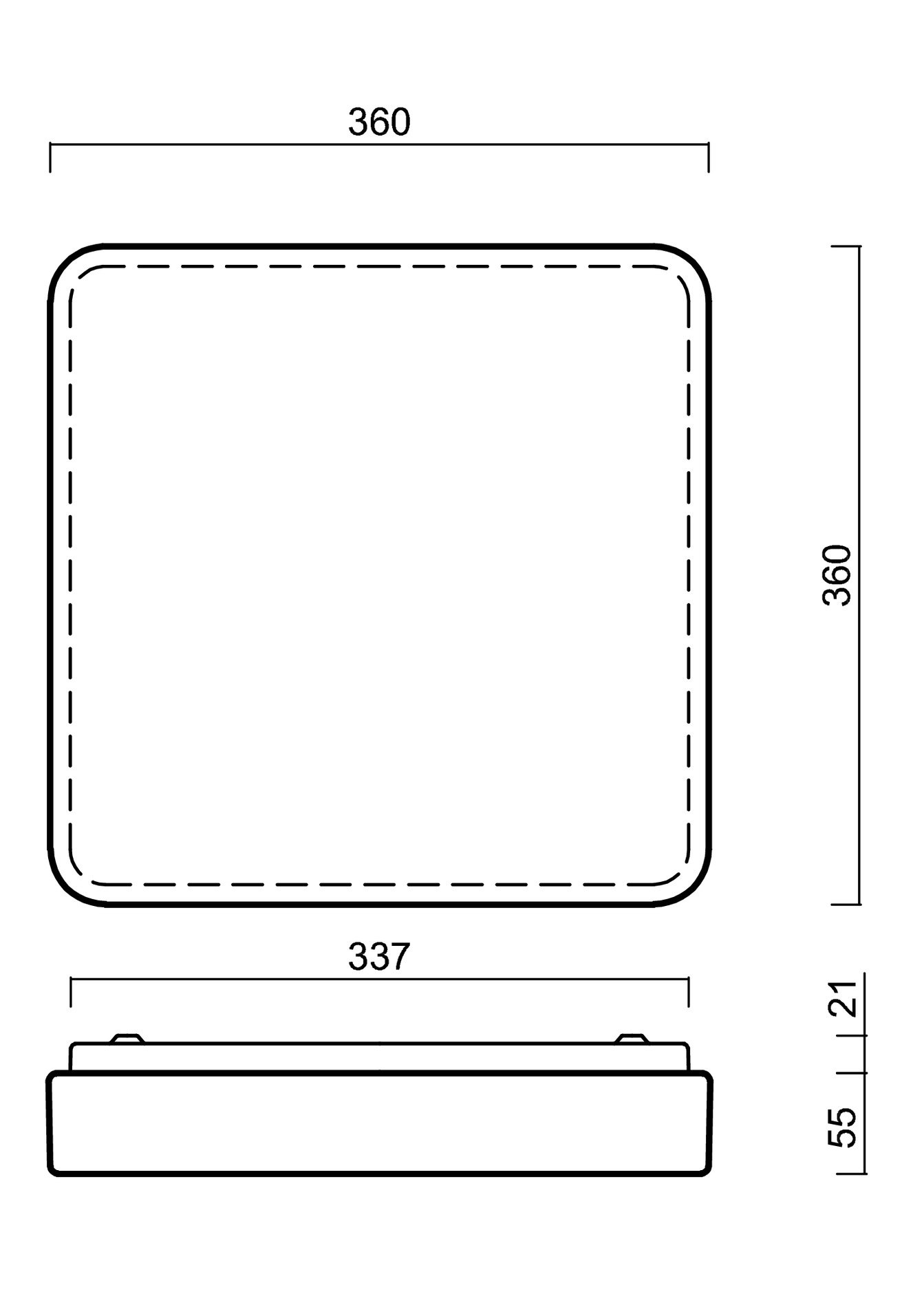 OS TIL69787 TILIA C2A stropní/nástěnné plastové svítidlo bílá / černá IP54 4000 K 17W LED - OSMONT (obrázek 4)