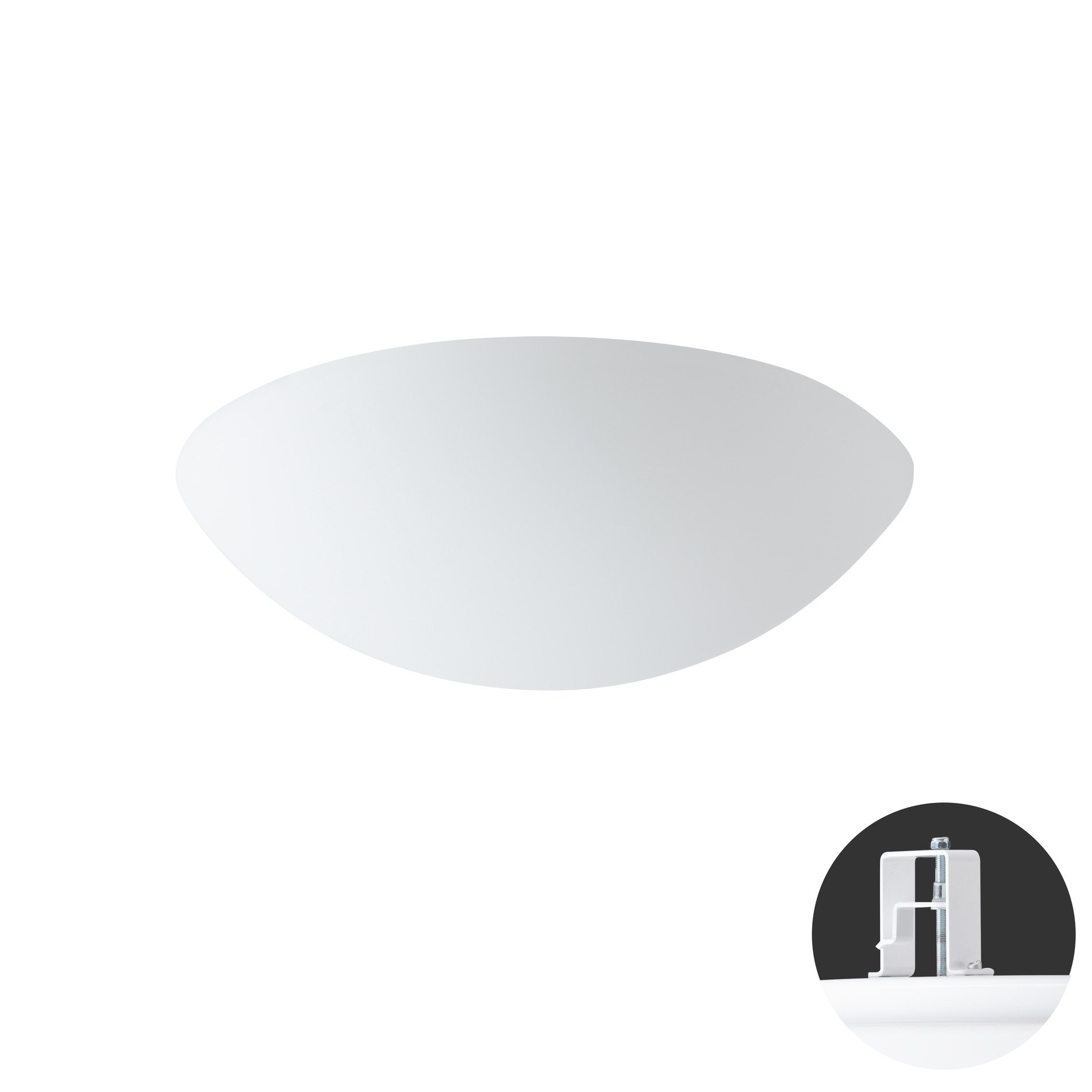 Levně OS AUR55333 AURA V10 stropní/nástěnné skleněné polovestavné svítidlo bílá IP44 25W E27 HF - OSMONT