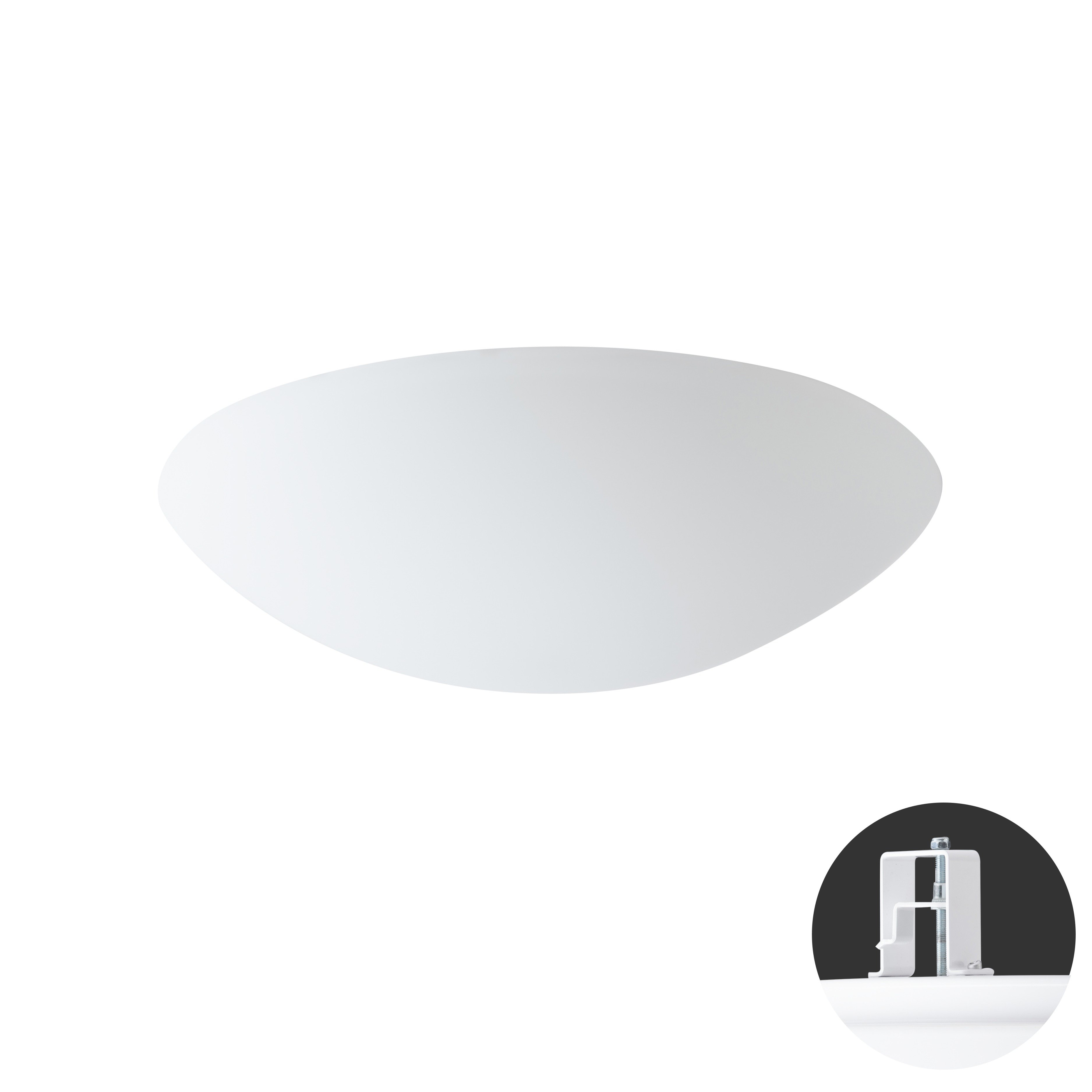 OS AUR55335 AURA V11 stropní/nástěnné skleněné polovestavné svítidlo bílá IP44 2x25W E27 HF - OSMONT