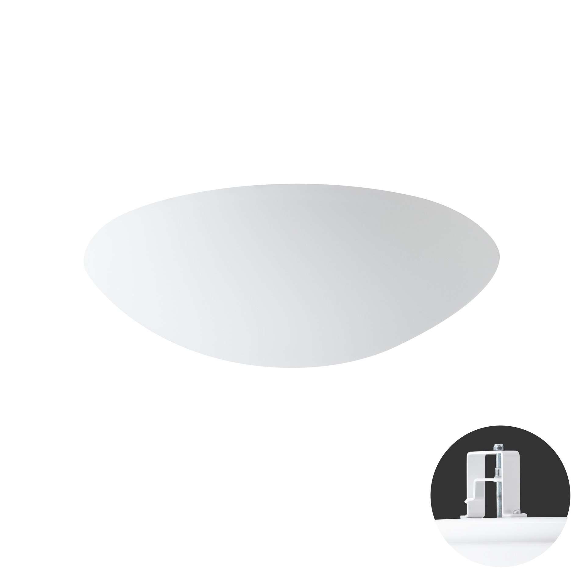 OS AUR68109 AURA V11 stropní/nástěnné skleněné polovestavné svítidlo bílá IP44 3000 K 17W LED DALI - OSMONT