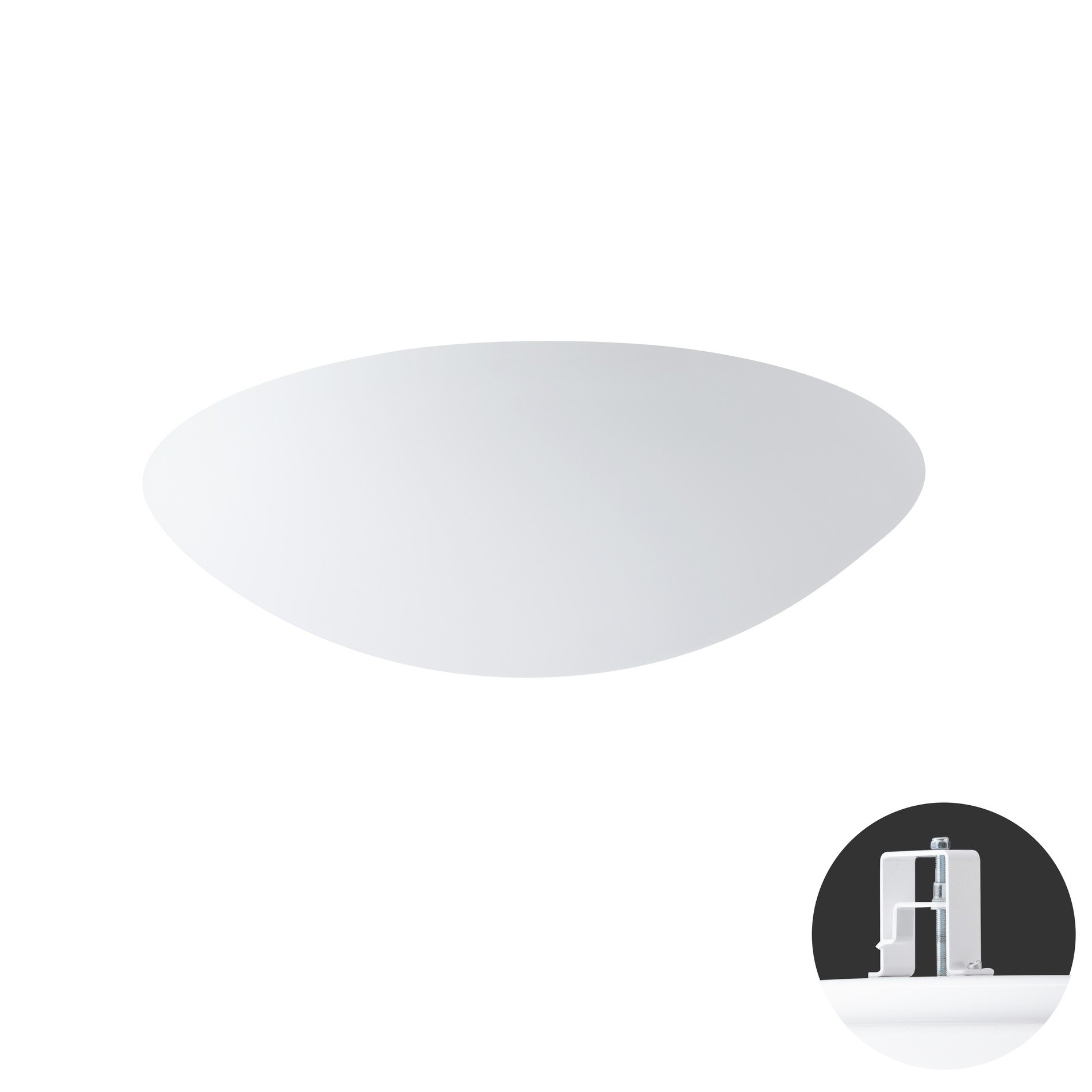 Levně OS AUR59365 AURA V5 stropní/nástěnné skleněné polovestavné svítidlo bílá IP44 3000 K 34W LED HF - OSMONT