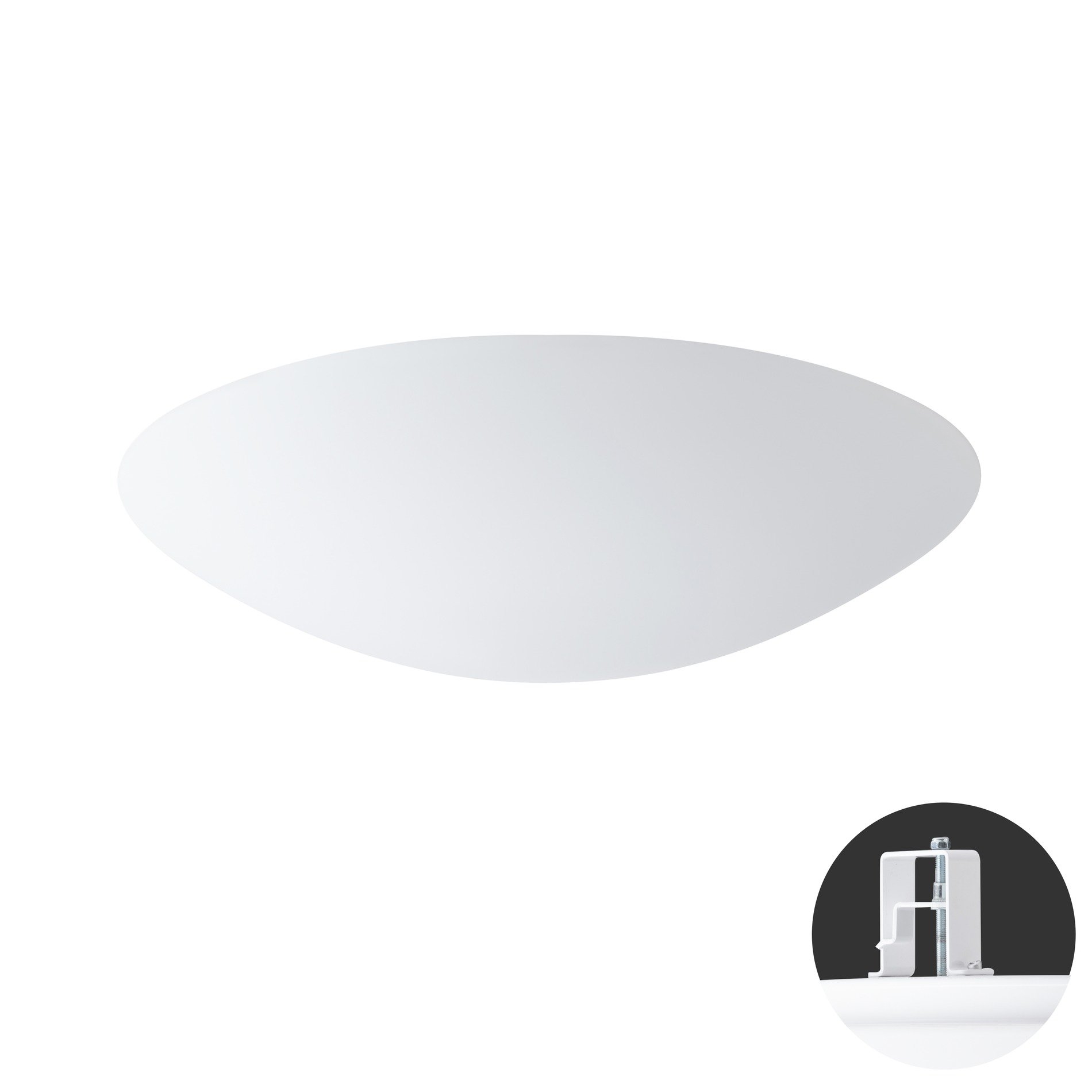 OS AUR59371 AURA V9 stropní/nástěnné skleněné polovestavné svítidlo bílá IP44 3000 K 35W LED - OSMONT