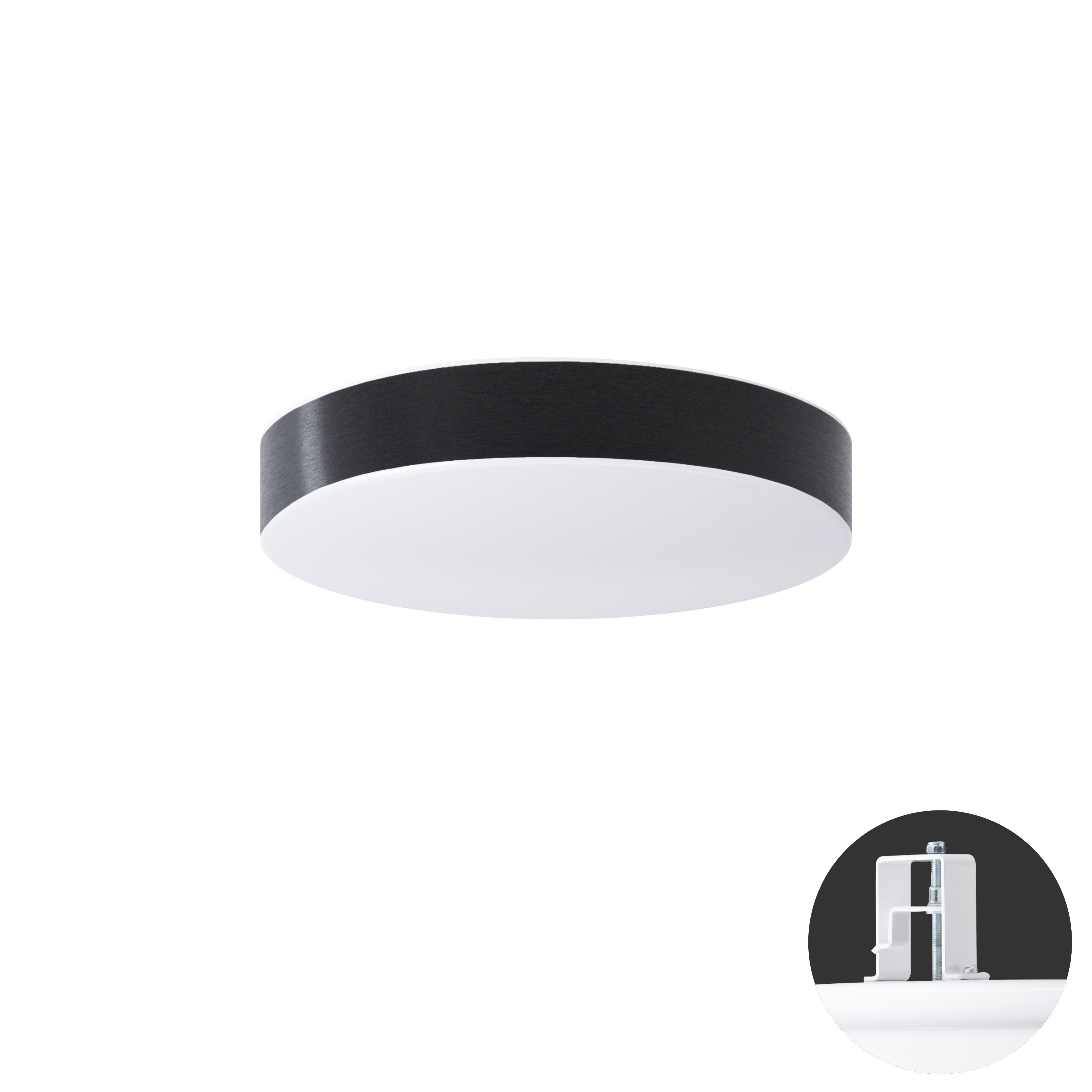 OS DEL69827 DELIA CV1 stropní/nástěnné plastové polovestavné svítidlo bílá / bílo - černá IP44 4000 K 19W LED DALI (původní kód OS 69827) - OSMONT
