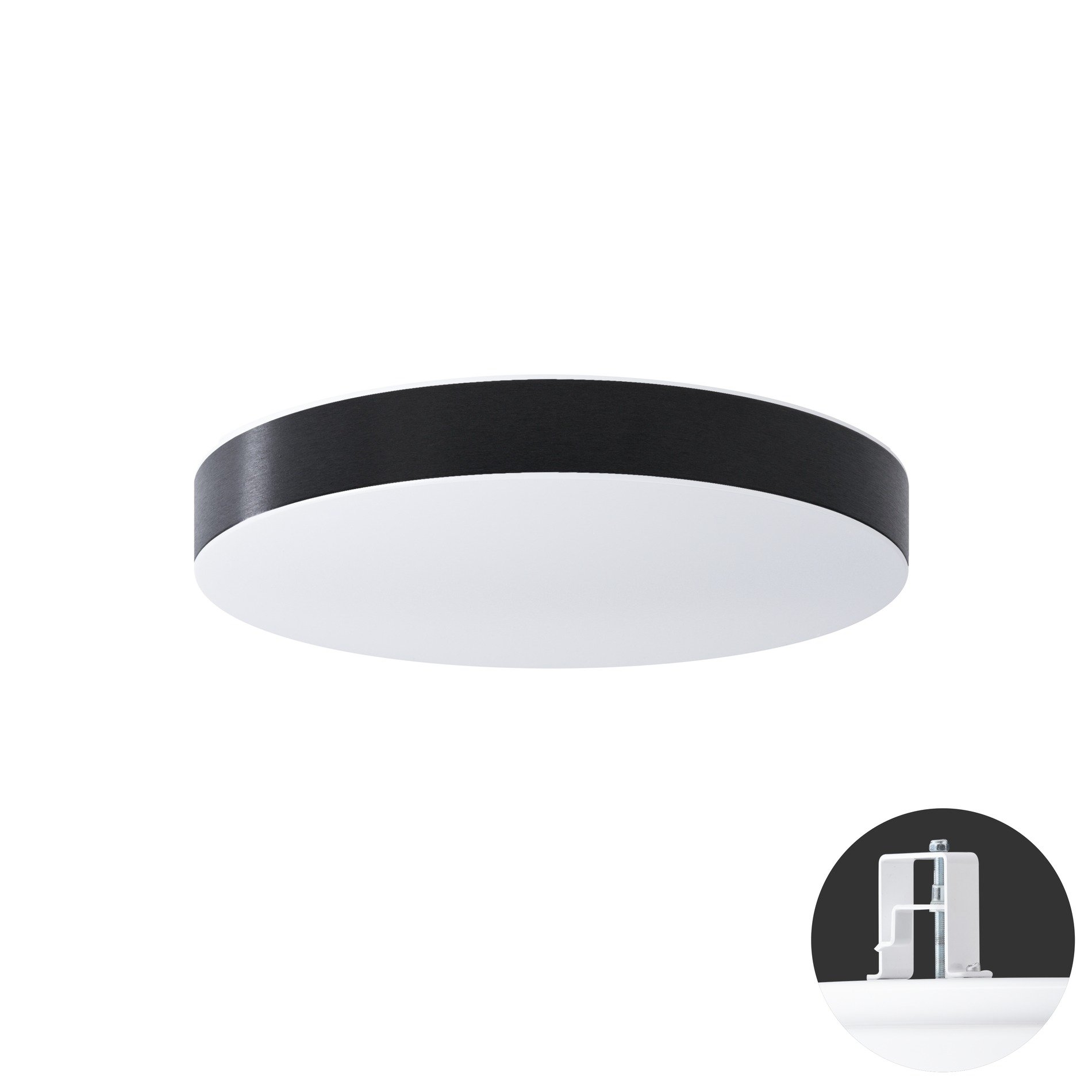 OS DEL69366 DELIA CV2 stropní/nástěnné plastové polovestavné svítidlo bílá / černá IP44 3000 K 24W LED HF - OSMONT