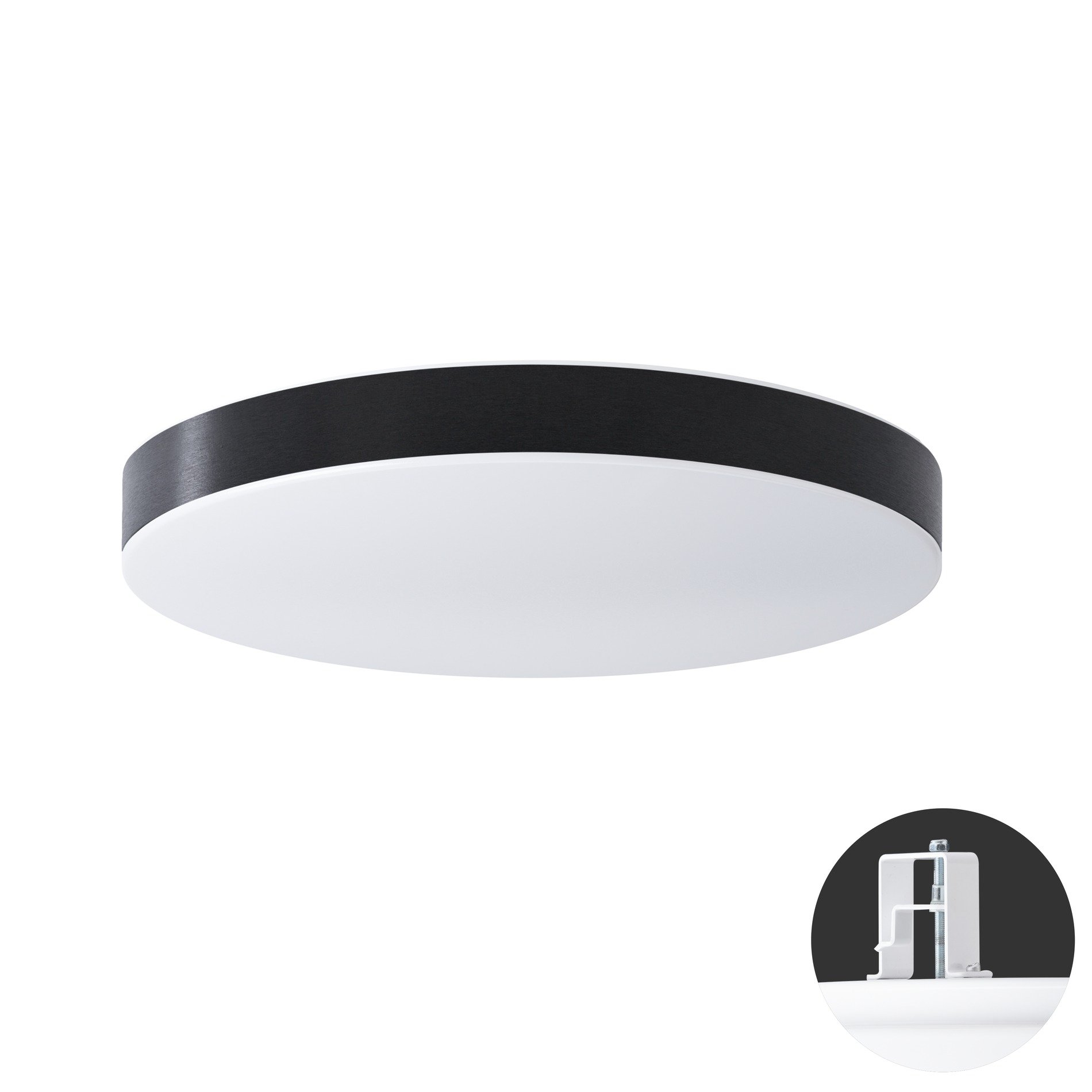 OS DEL52620 DELIA CV3 stropní/nástěnné plastové polovestavné svítidlo bílá / černá IP44 3x25W E27 HF - OSMONT