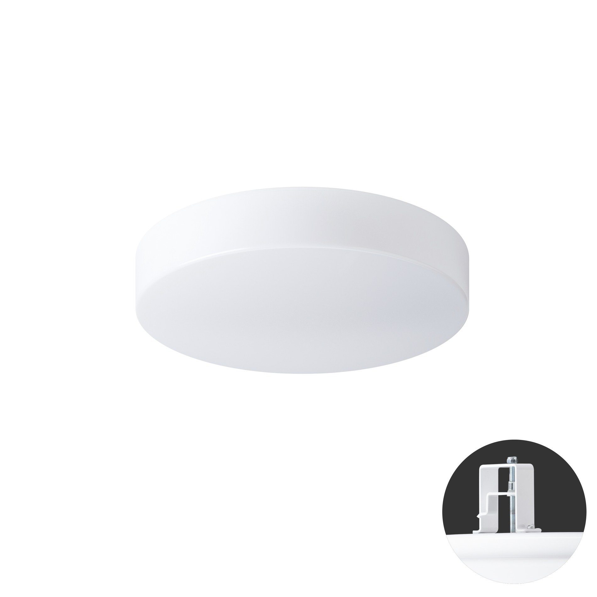 Levně OS DEL52530 DELIA V1 stropní/nástěnné plastové polovestavné svítidlo bílá IP44 25W E27 - OSMONT