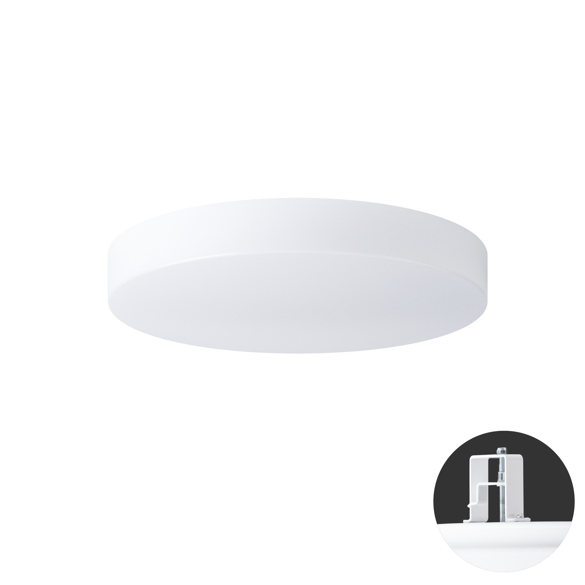 OS DEL65096 DELIA V2 stropní/nástěnné plastové polovestavné svítidlo bílá IP44 3000 K 34W LED DALI - OSMONT