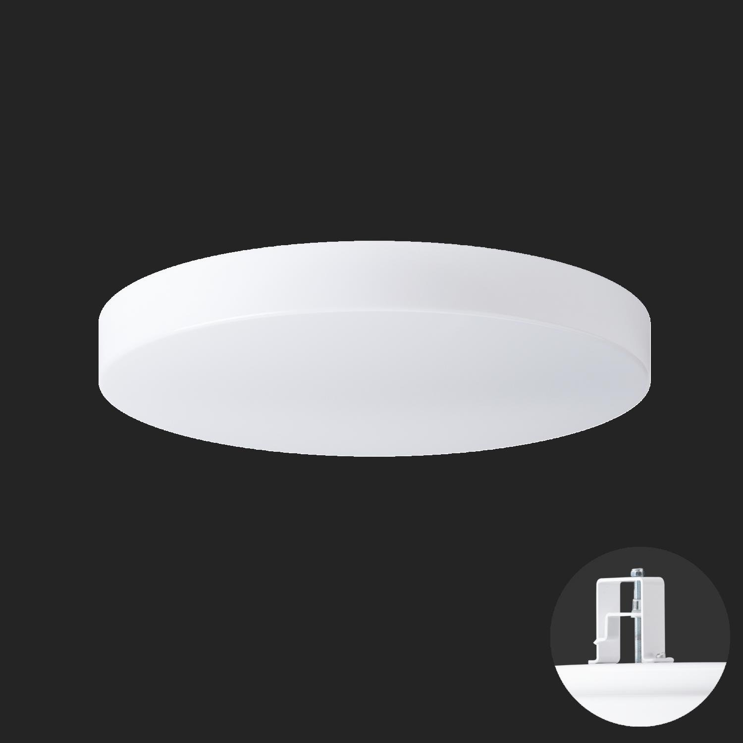 OS DEL68665 DELIA V3 stropní/nástěnné plastové polovestavné svítidlo bílá IP44 4000 K 49W LED nouzové kombinované 3 h (původní kód OS 68665) - OSMONT