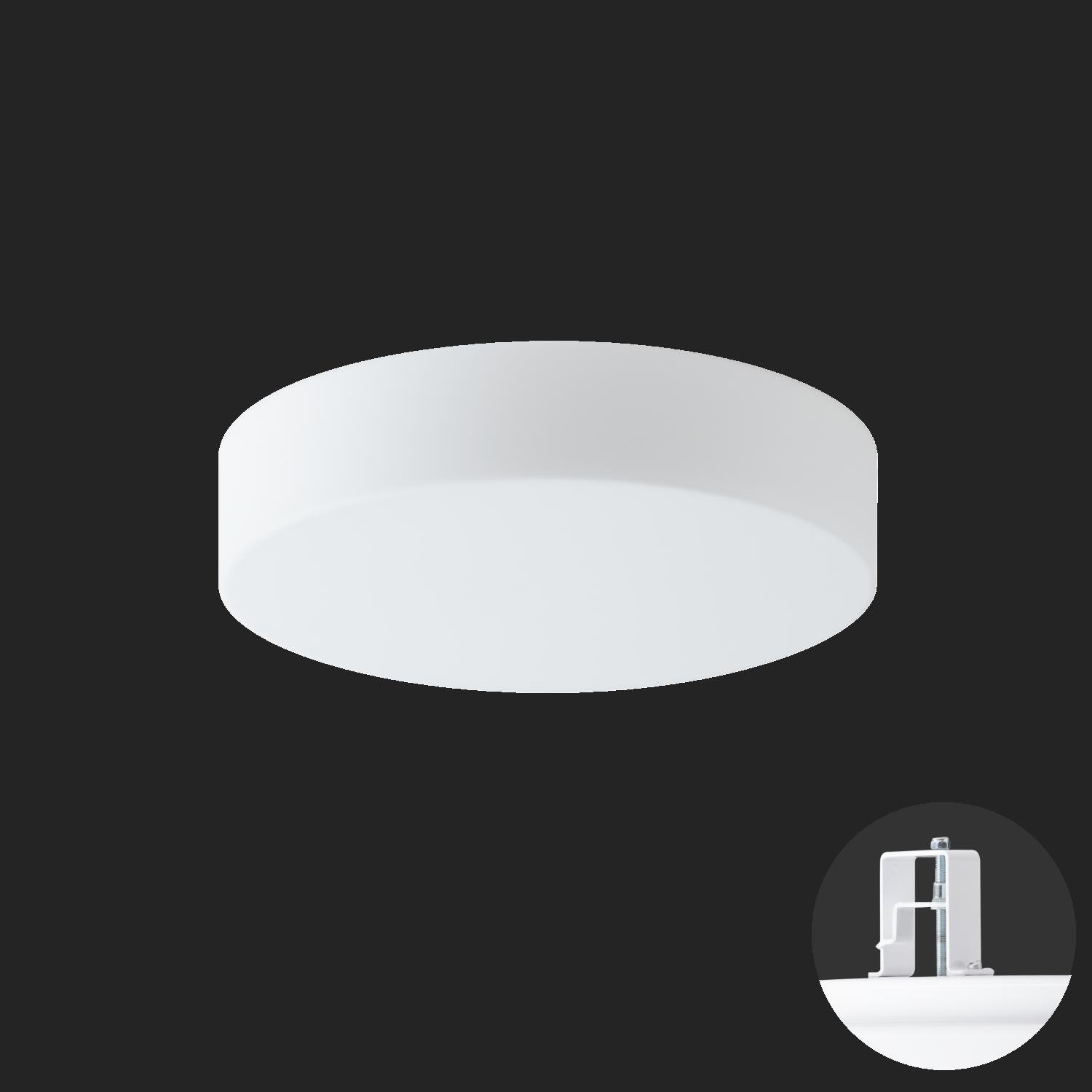 OS ELS59388 ELSA V2 stropní/nástěnné skleněné polovestavné svítidlo bílá IP44 3000 K 11W LED nouzové kombinované 3 h (původní kód OS 59388) - OSMONT