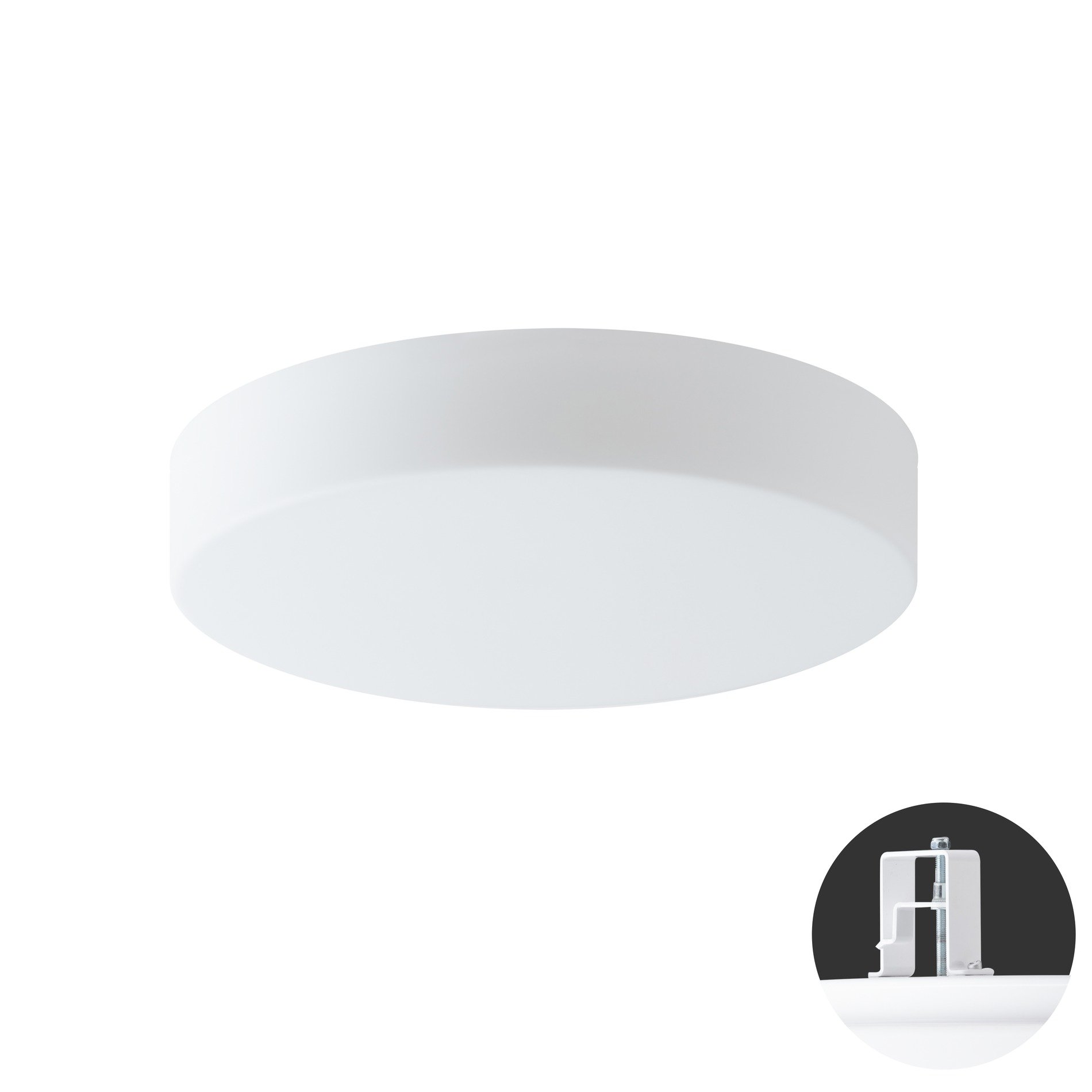 Levně OS ELS68626 ELSA V3 stropní/nástěnné skleněné polovestavné svítidlo bílá IP44 4000 K 19W LED HF - OSMONT