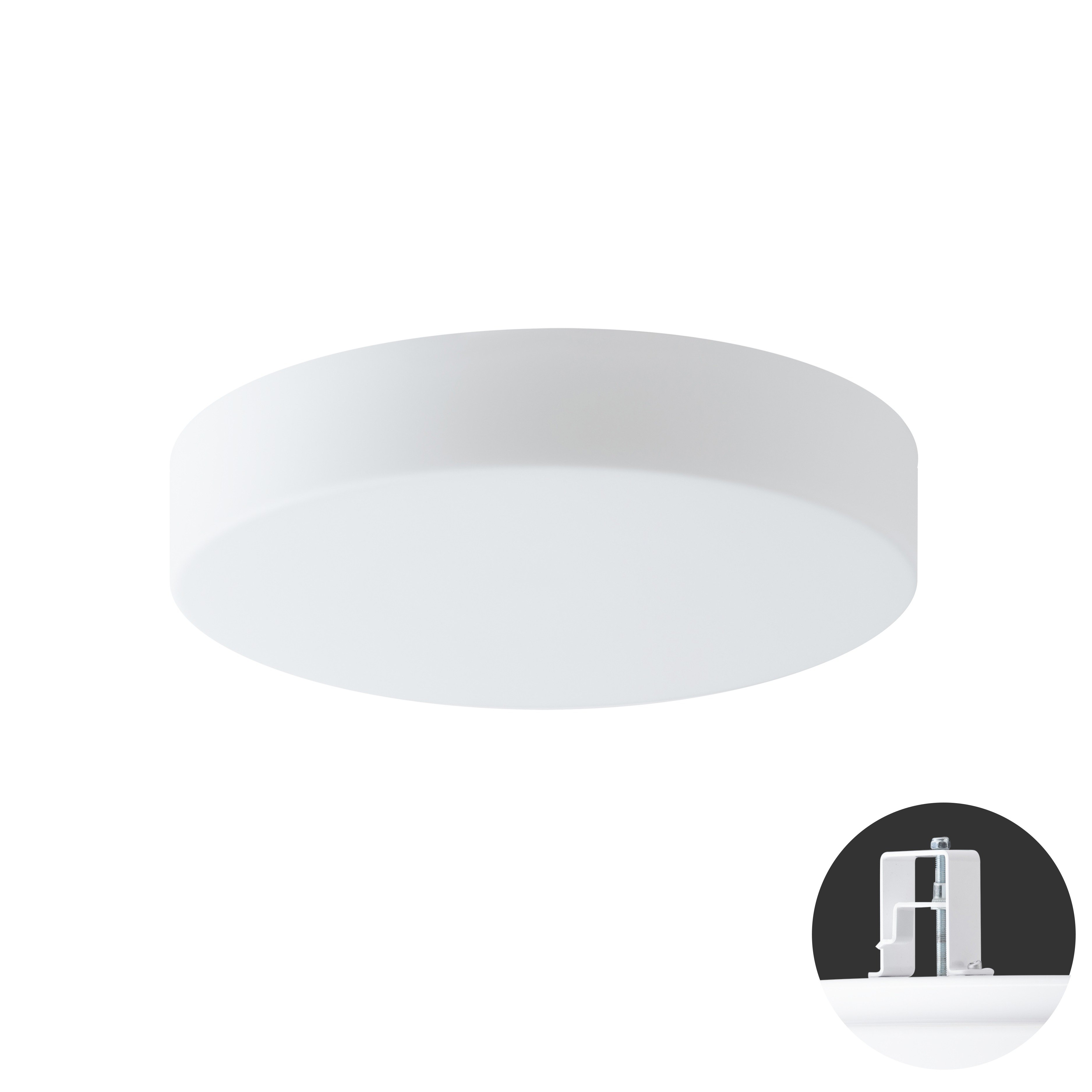 Levně OS ELS68120 ELSA V3 stropní/nástěnné skleněné polovestavné svítidlo bílá IP44 3000 K 13W LED HF - OSMONT