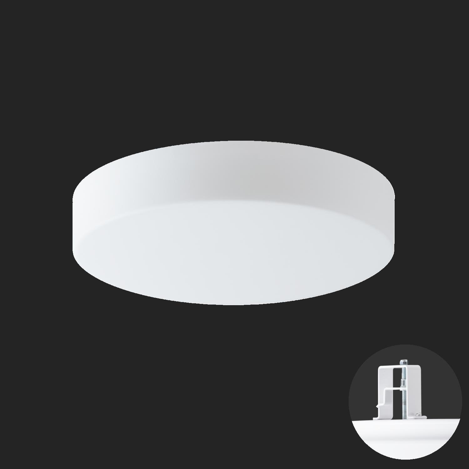 OS ELS68130 ELSA V3 stropní/nástěnné skleněné polovestavné svítidlo bílá IP44 3000 K 20W LED HF nouzové kombinované 3 h (původní kód OS 68130) - OSMONT