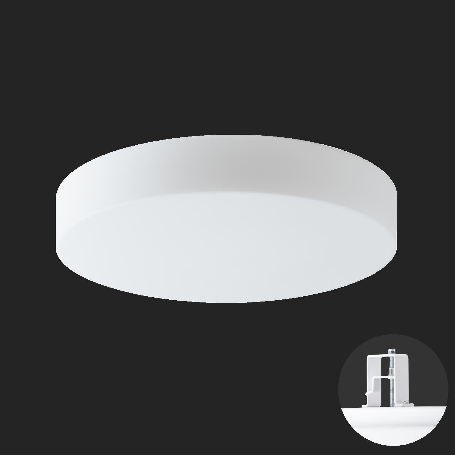 OS ELS68135 ELSA V4 stropní/nástěnné skleněné polovestavné svítidlo bílá IP44 3000 K 19W LED nouzové kombinované 3 h (původní kód OS 68135) - OSMONT