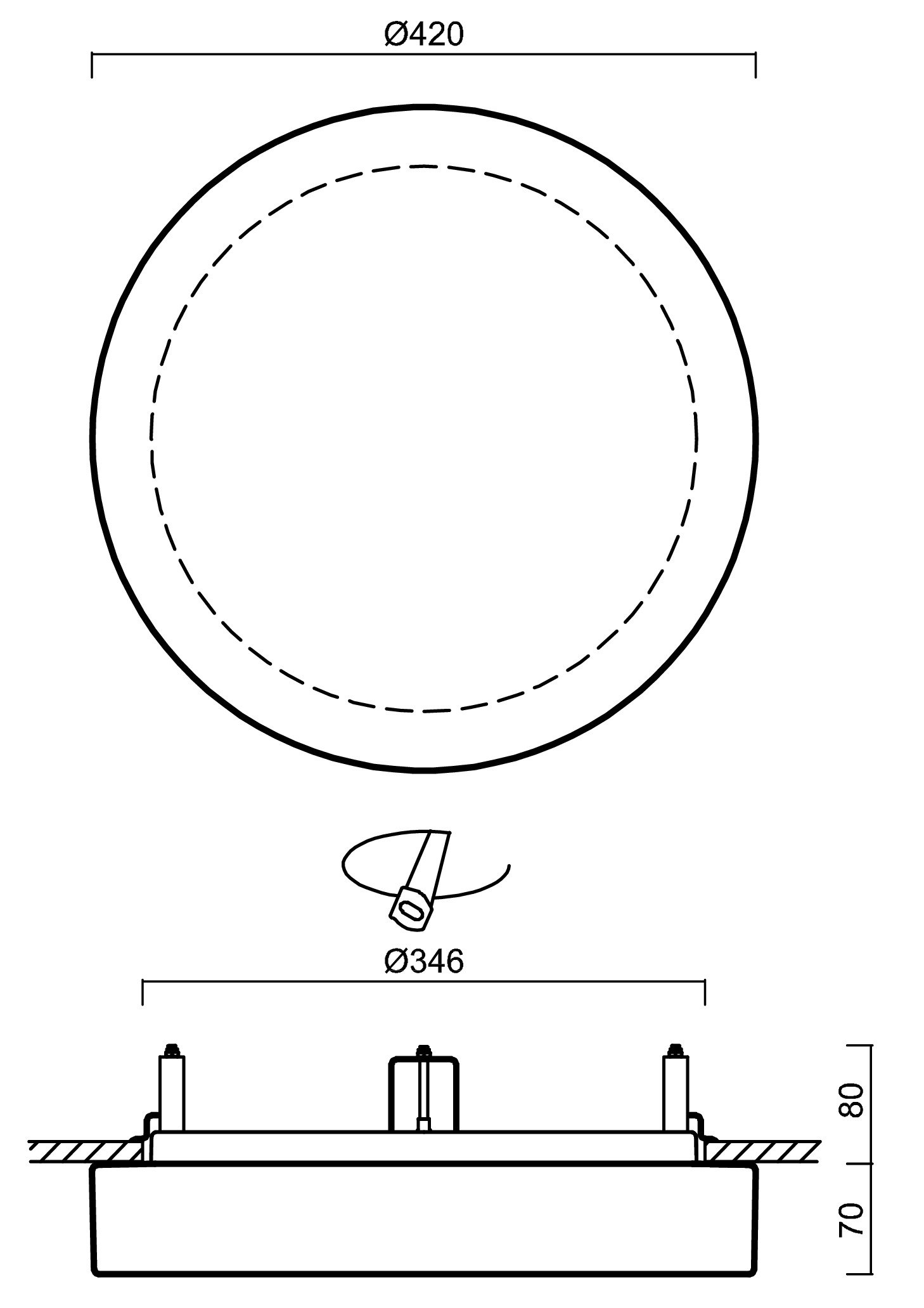 OS ELS63147 ELSA V4 stropní/nástěnné skleněné polovestavné svítidlo bílá IP44 2700-6500 K 29W LED (původní kód OS 63147) - OSMONT (obrázek 2)