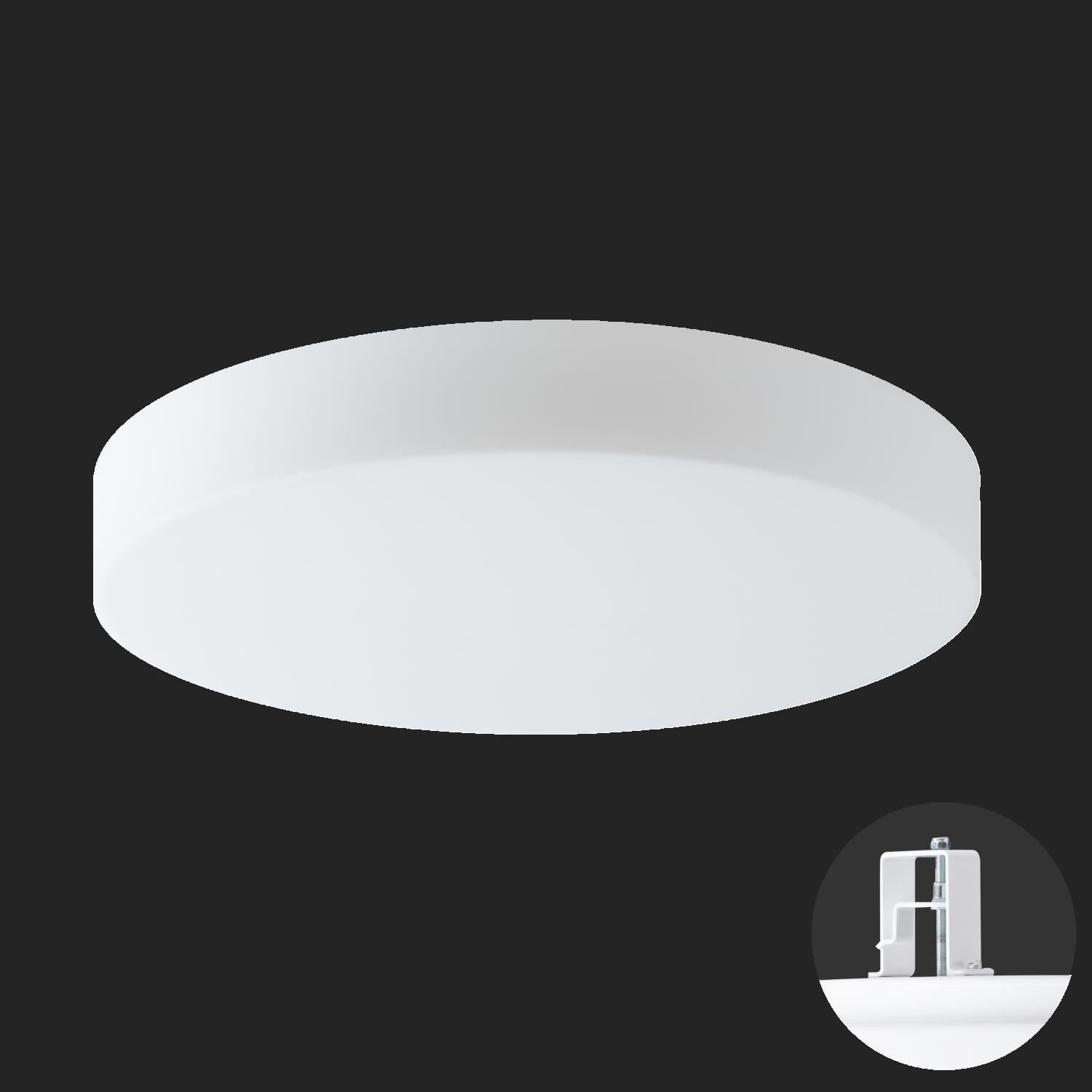 Levně OS ELS68147 ELSA V5 stropní/nástěnné skleněné polovestavné svítidlo bílá IP44 3000 K 25W LED nouzové kombinované 3 h (původní kód OS 68147) - OSMONT