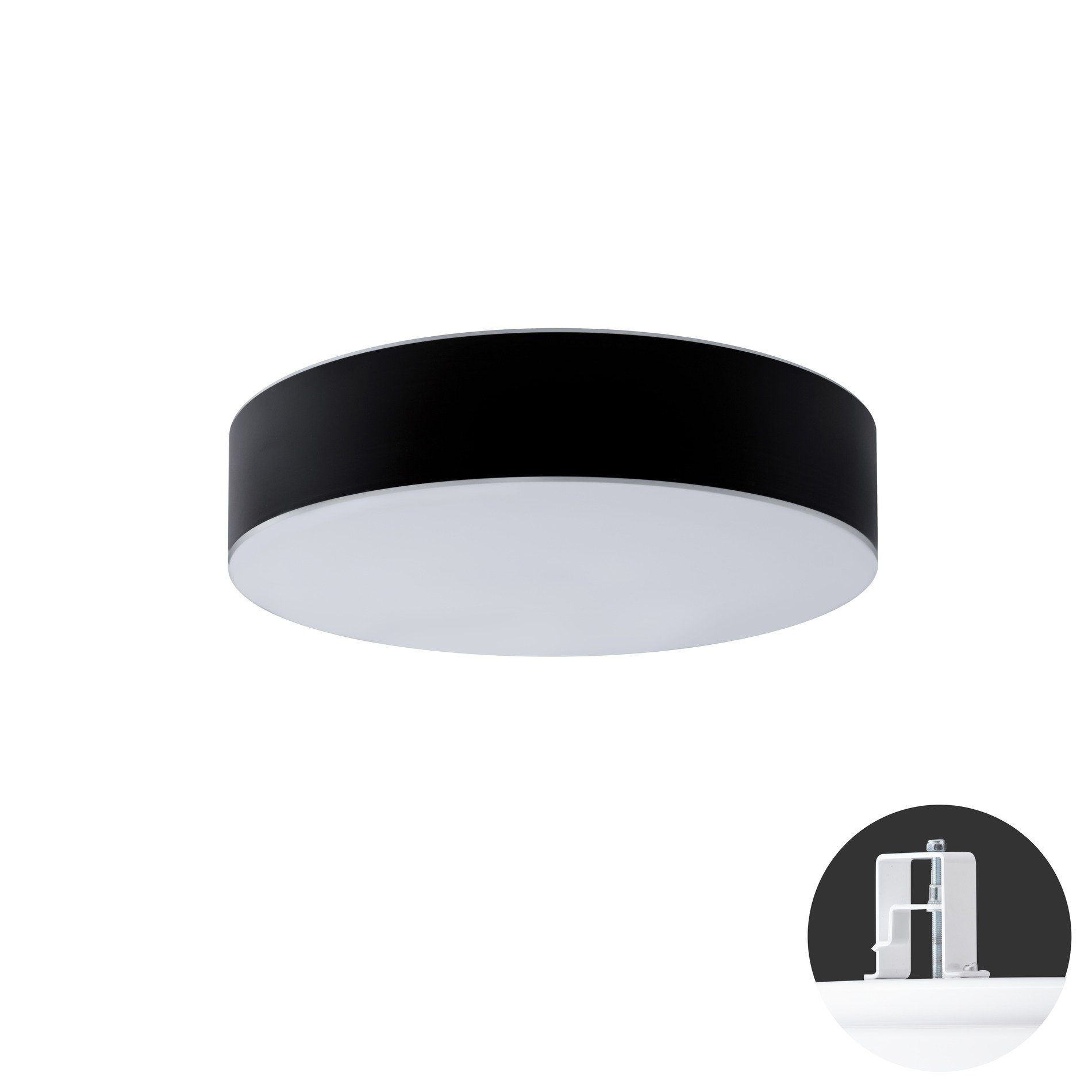 Levně OS ERI67165 ERIS CV4 stropní/nástěnné skleněné polovestavné svítidlo bílá / bílo - černá IP44 3000 K 52W LED DALI (původní kód OS 67165) - OSMONT