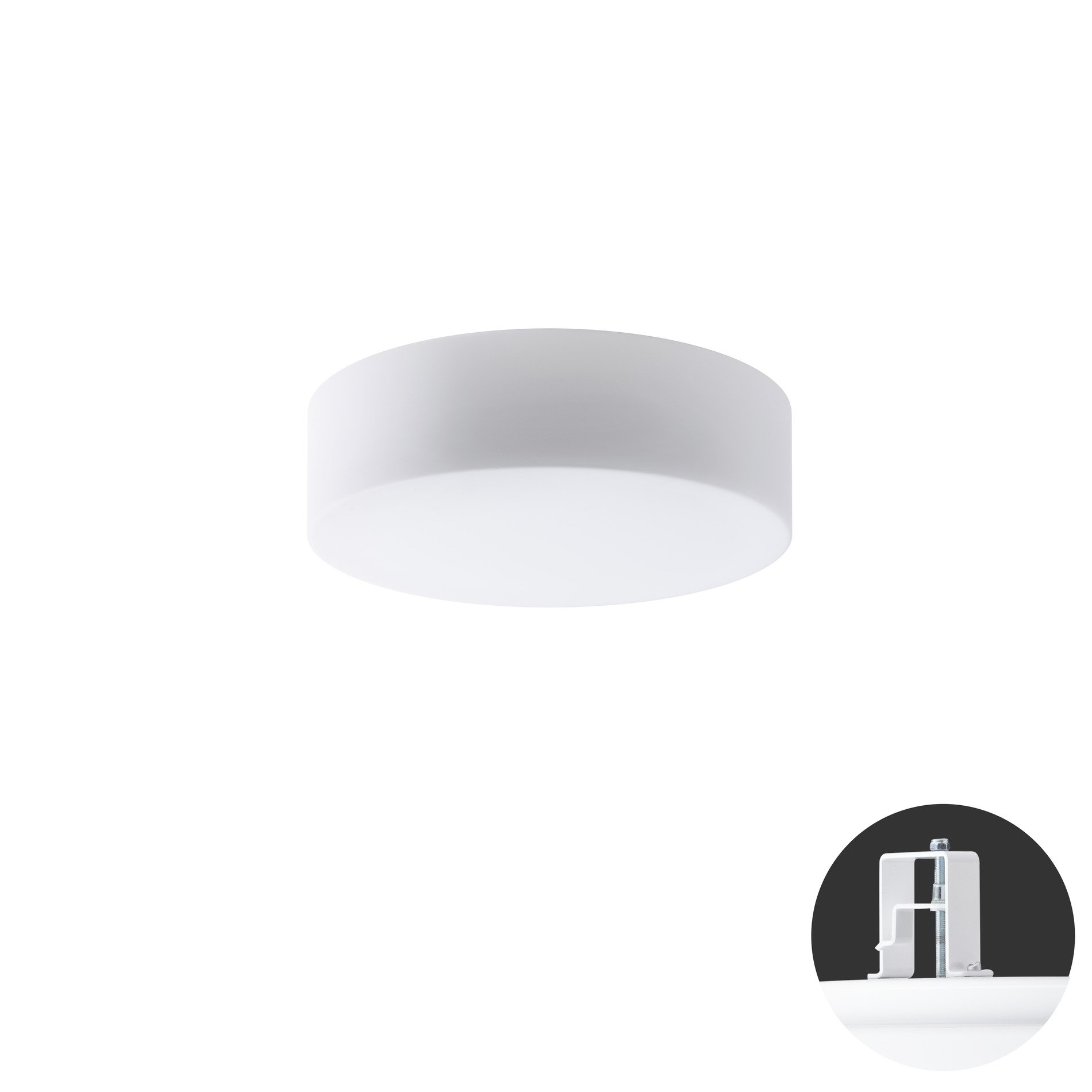 OS ERI67611 ERIS V2 stropní/nástěnné skleněné polovestavné svítidlo bílá IP44 4000 K 13W LED HF - OSMONT