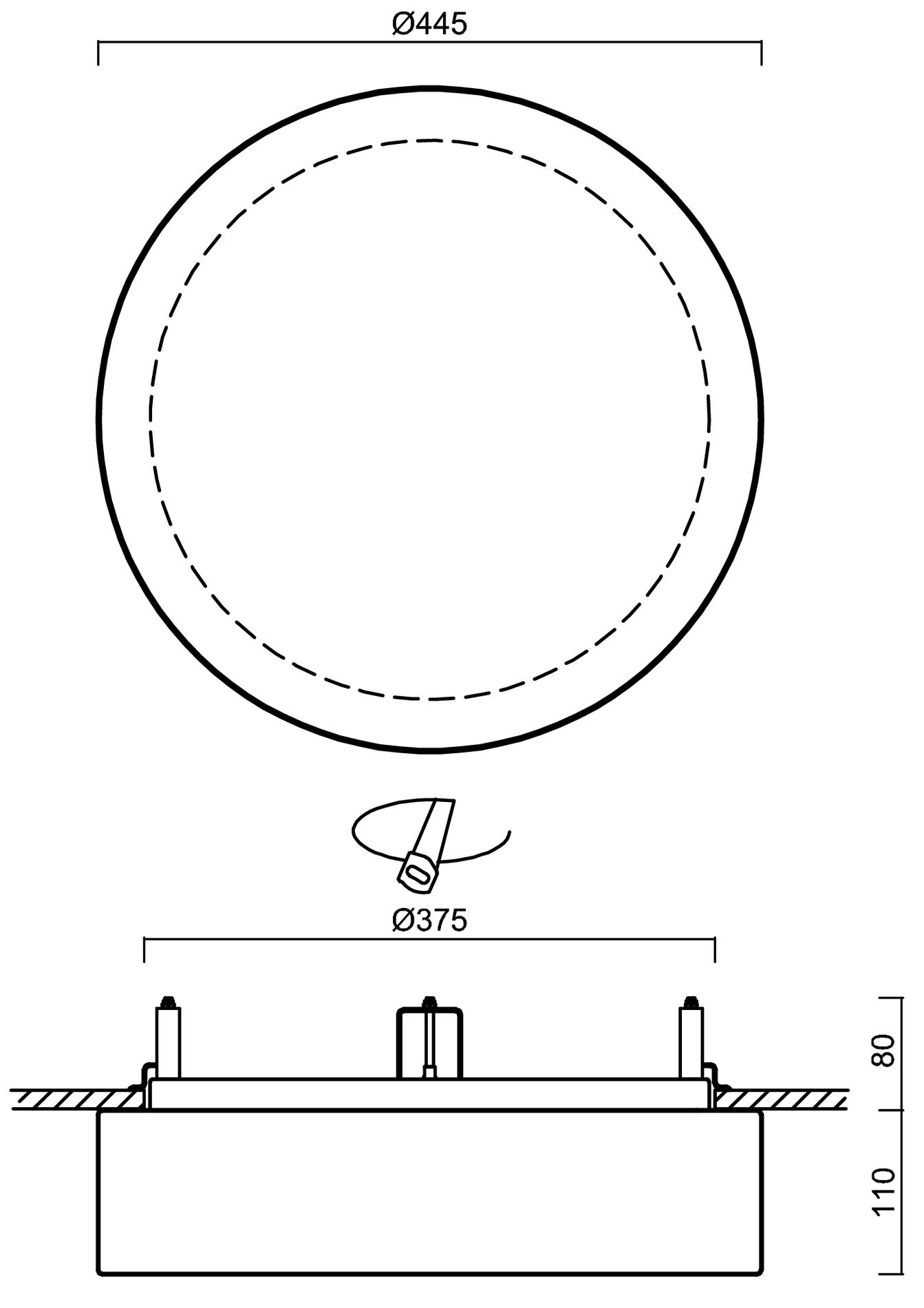 OS ERI67634 ERIS V3 stropní/nástěnné skleněné polovestavné svítidlo bílá IP44 4000 K 24W LED - OSMONT (obrázek 4)