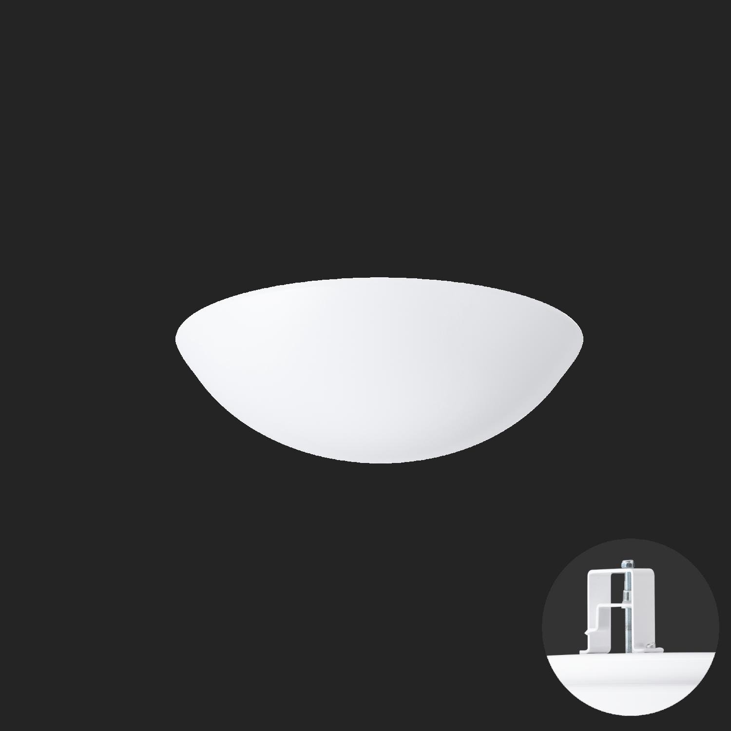OS TIT65018 TITAN V1 stropní/nástěnné plastové polovestavné svítidlo bílá IP44 3000 K 19W LED nouzové kombinované 3 h (původní kód OS 65018) - OSMONT