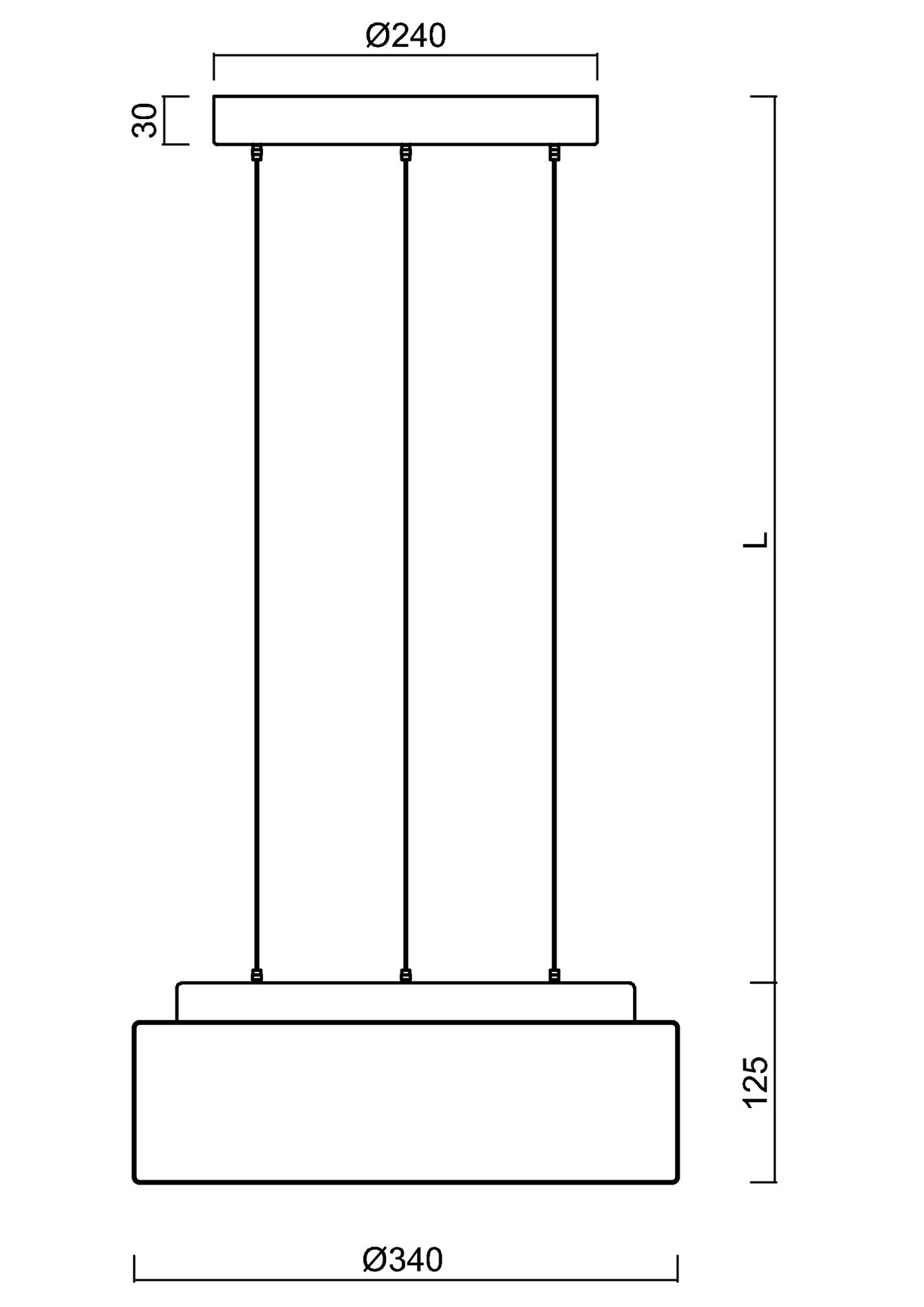 OS ERI70422 ERIS LE2 závěsné skleněné svítidlo černá / bílá IP40 3000 K 14W LED DALI (původní kód OS 70422) - OSMONT (obrázek 3)