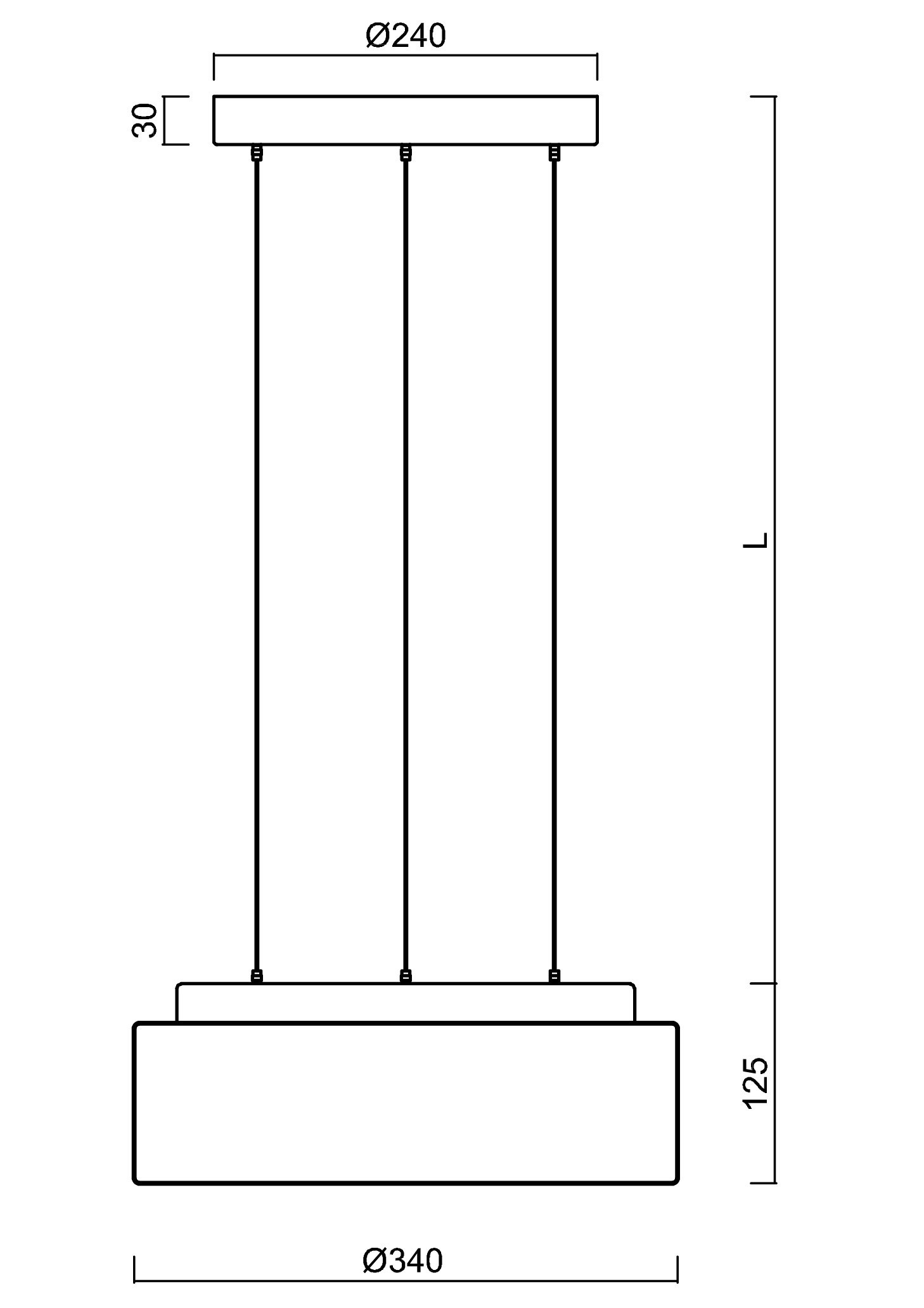 OS ERI70423 ERIS LE2 závěsné skleněné svítidlo černá / bílá IP40 3000 K 19W LED DALI (původní kód OS 70423) - OSMONT (obrázek 3)
