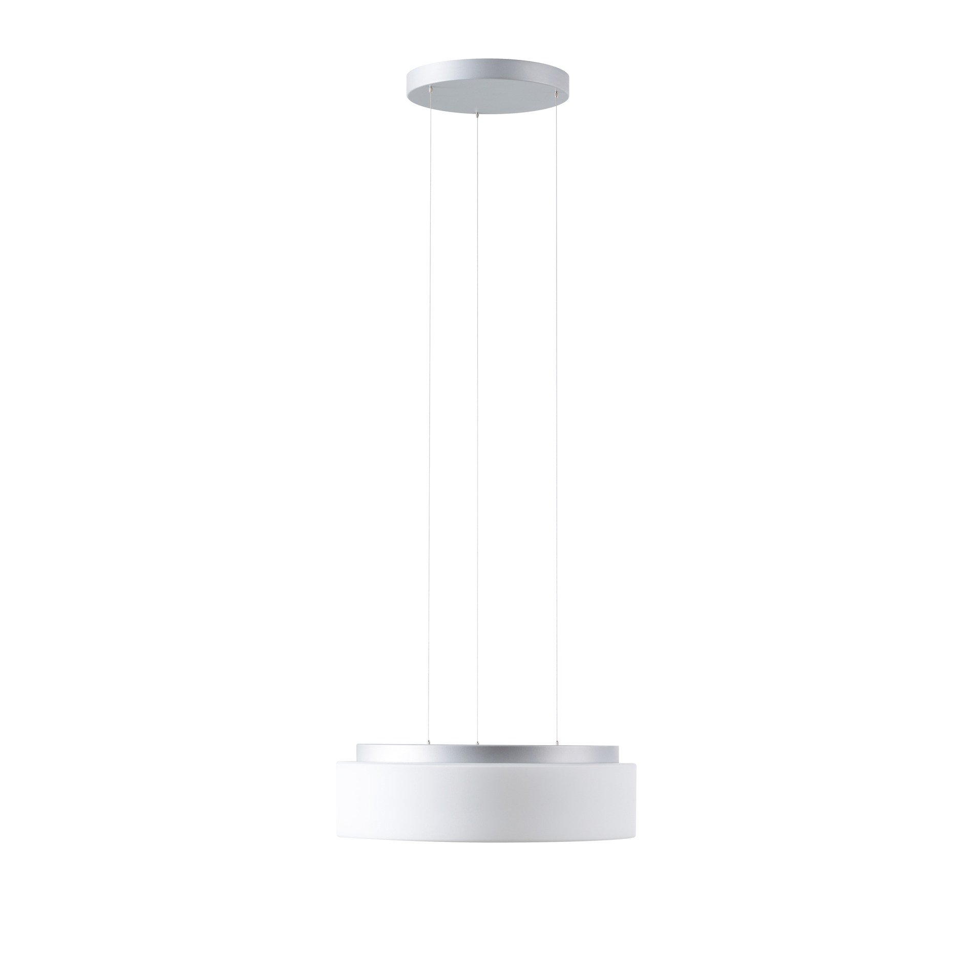 OS ERI71345 ERIS LE3 závěsné skleněné svítidlo stříbrná / bílá IP40 3000/4000 K 34W LED - OSMONT
