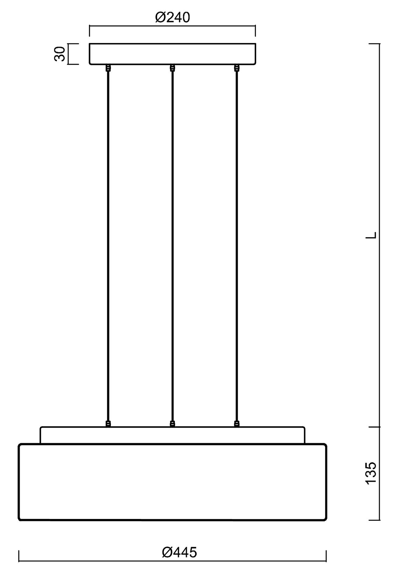 OS ERI71349 ERIS LE3 závěsné skleněné svítidlo černá / bílá IP40 3000/4000 K 34W LED - OSMONT (obrázek 3)