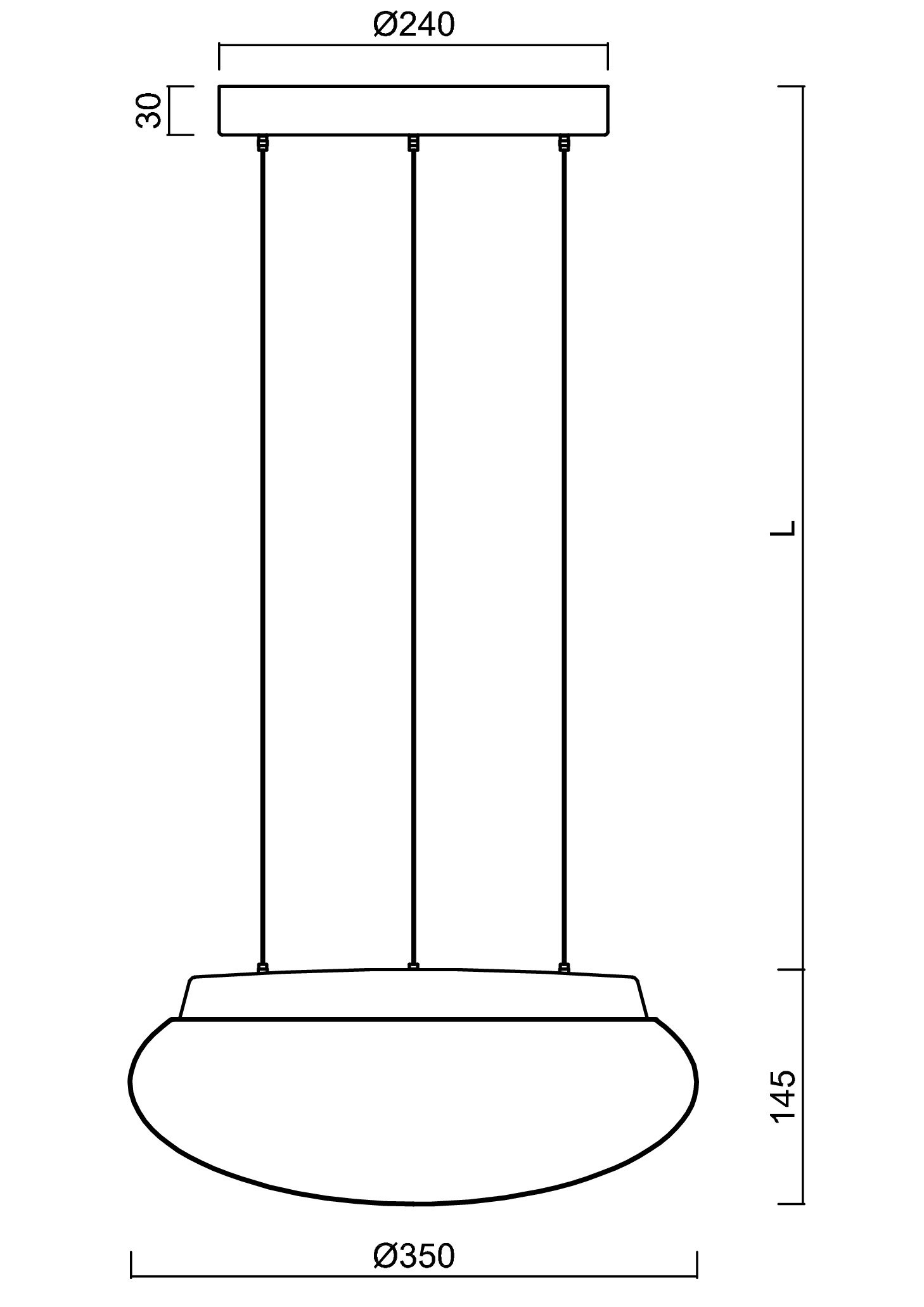 OS ARA71373 ARAKIS LE2 závěsné skleněné svítidlo černá / bílá IP40 3000/4000 K 18W LED - OSMONT (obrázek 3)