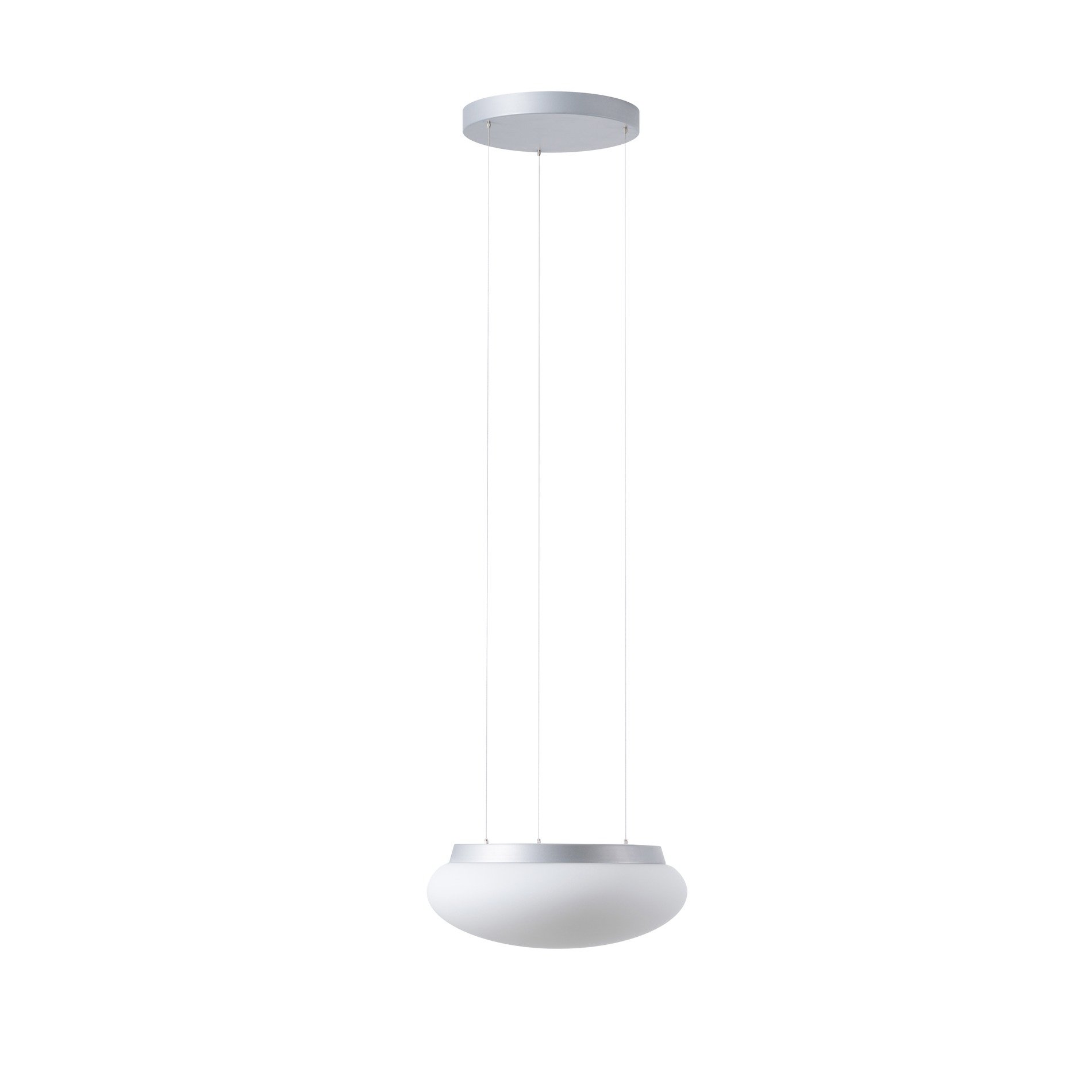 Levně OS ARA67421 ARAKIS LE2 závěsné skleněné svítidlo stříbrná / bílá IP40 3000 K 13W LED - OSMONT