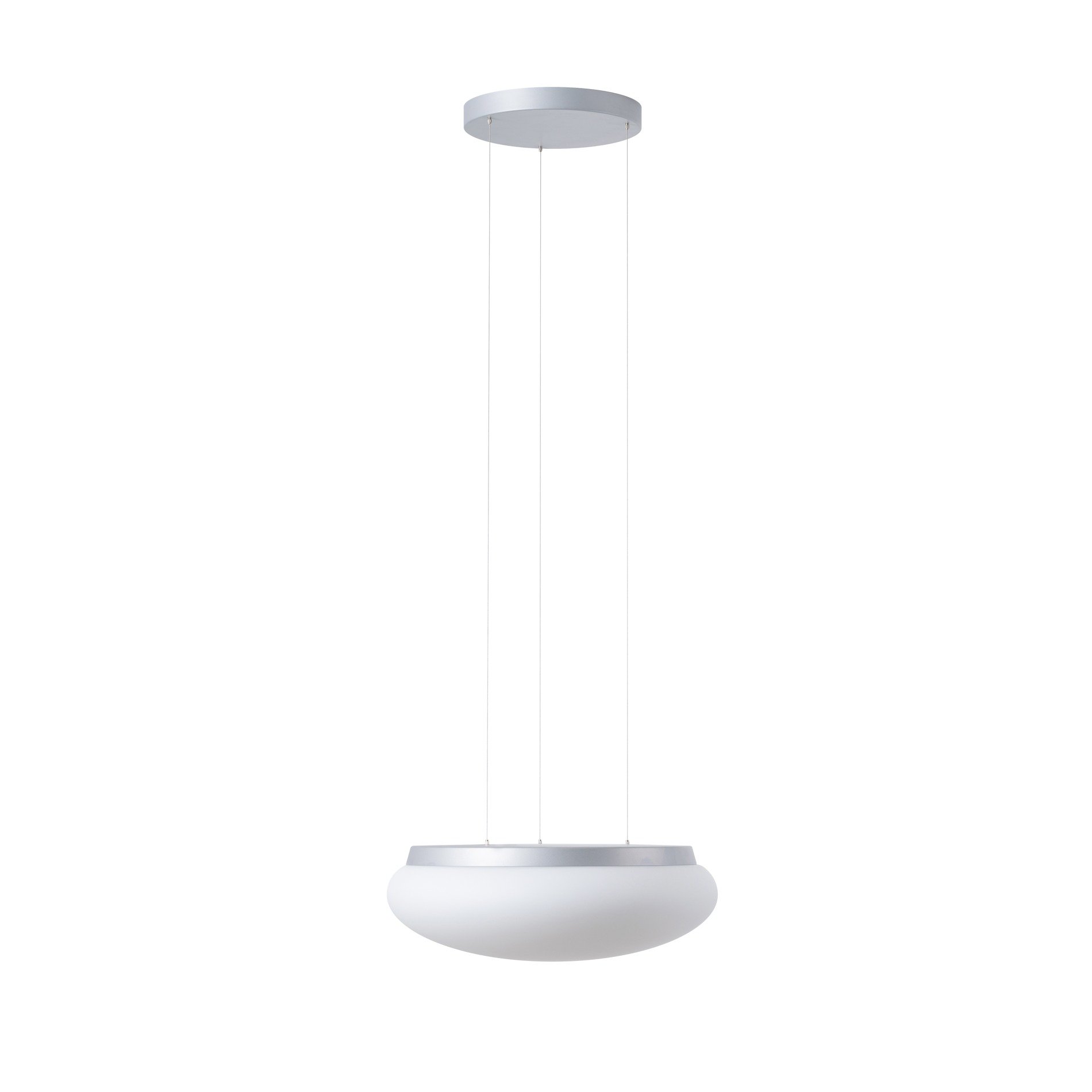 Levně OS ARA67992 ARAKIS LE3 závěsné skleněné svítidlo stříbrná / bílá IP40 4000 K 34W LED - OSMONT