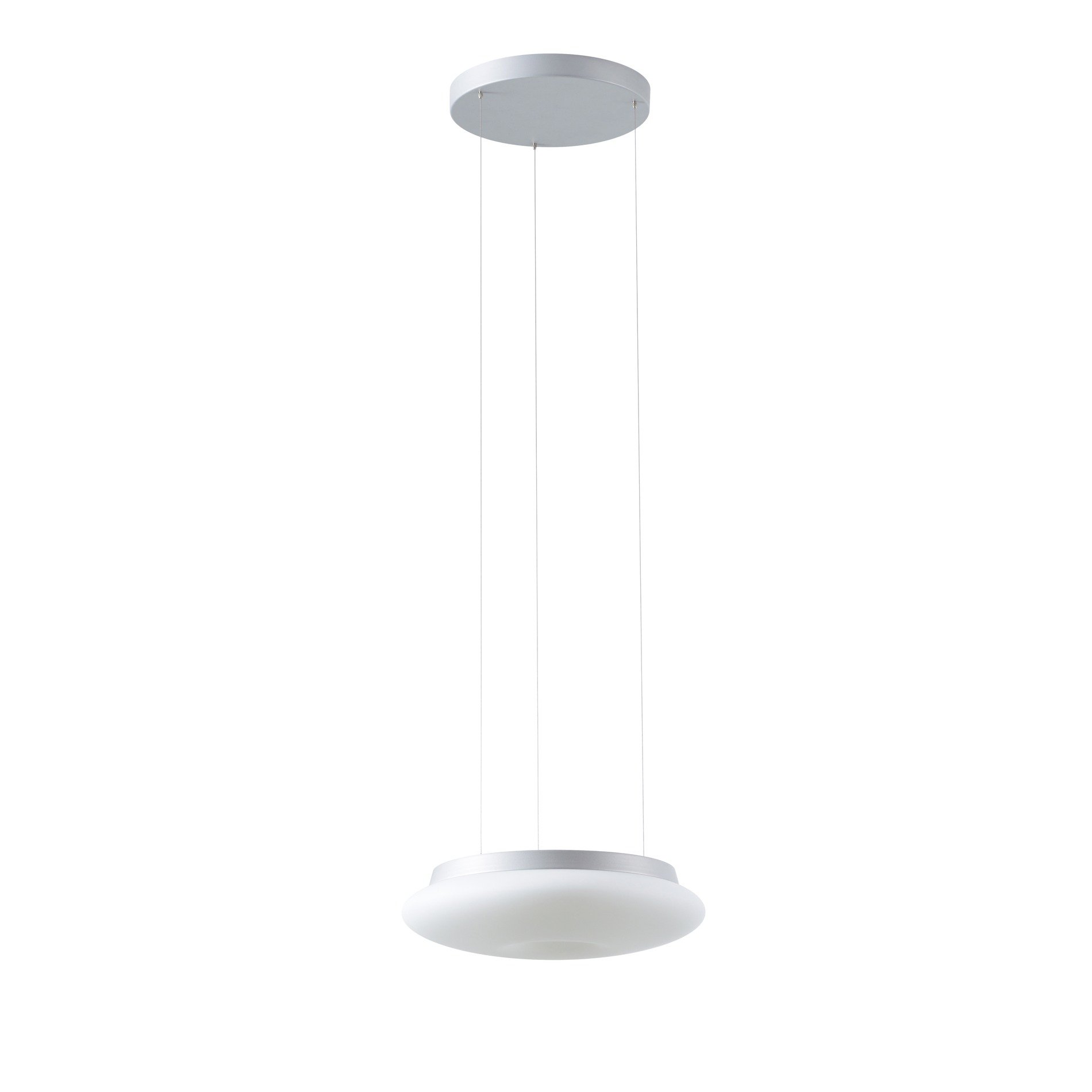 OS SAT67427 SATURN LE1 závěsné skleněné svítidlo stříbrná / bílá IP20 3000 K 16W LED (původní kód OS 67427) - OSMONT