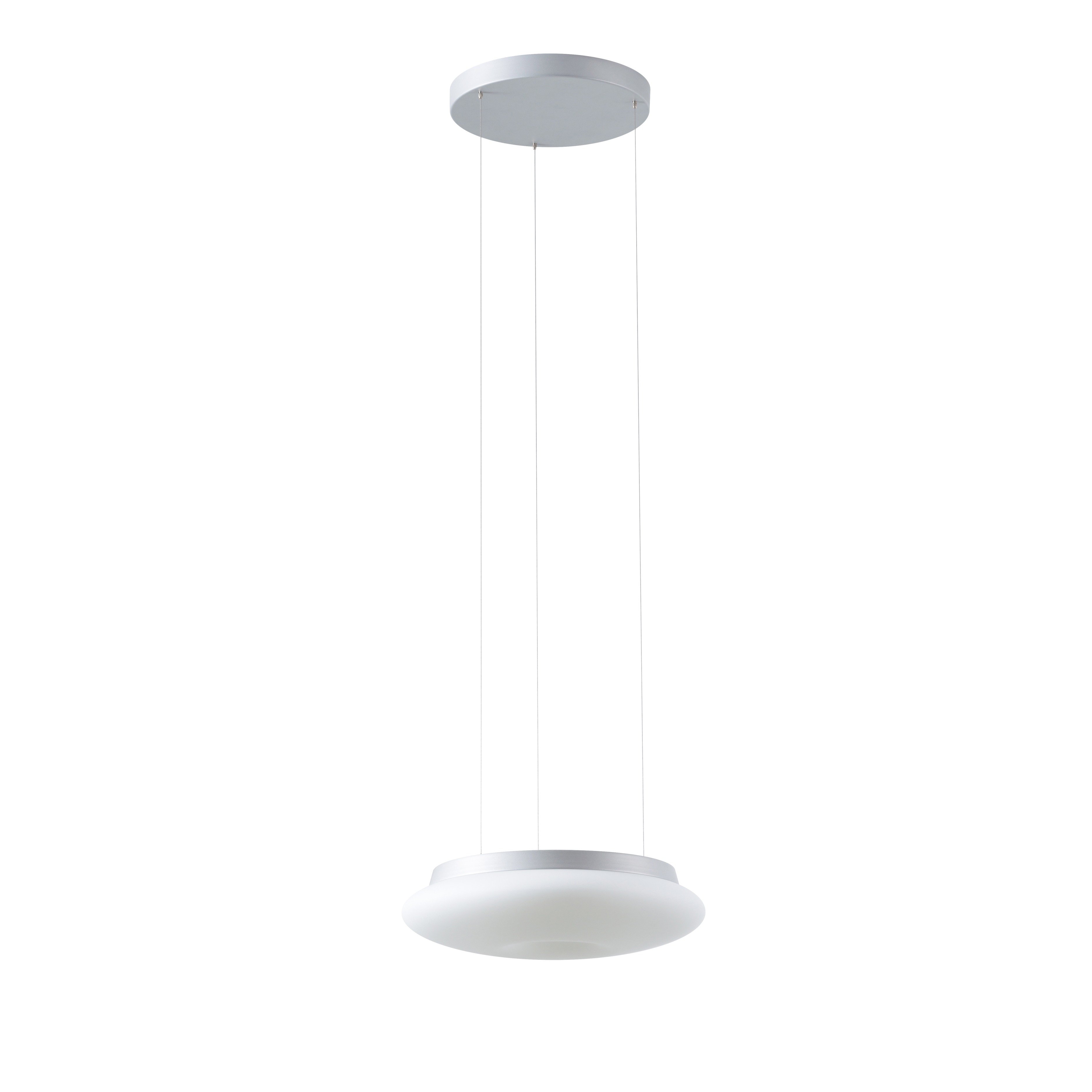 OS SAT67927 SATURN LE1 závěsné skleněné svítidlo stříbrná / bílá IP20 4000 K 16W LED - OSMONT