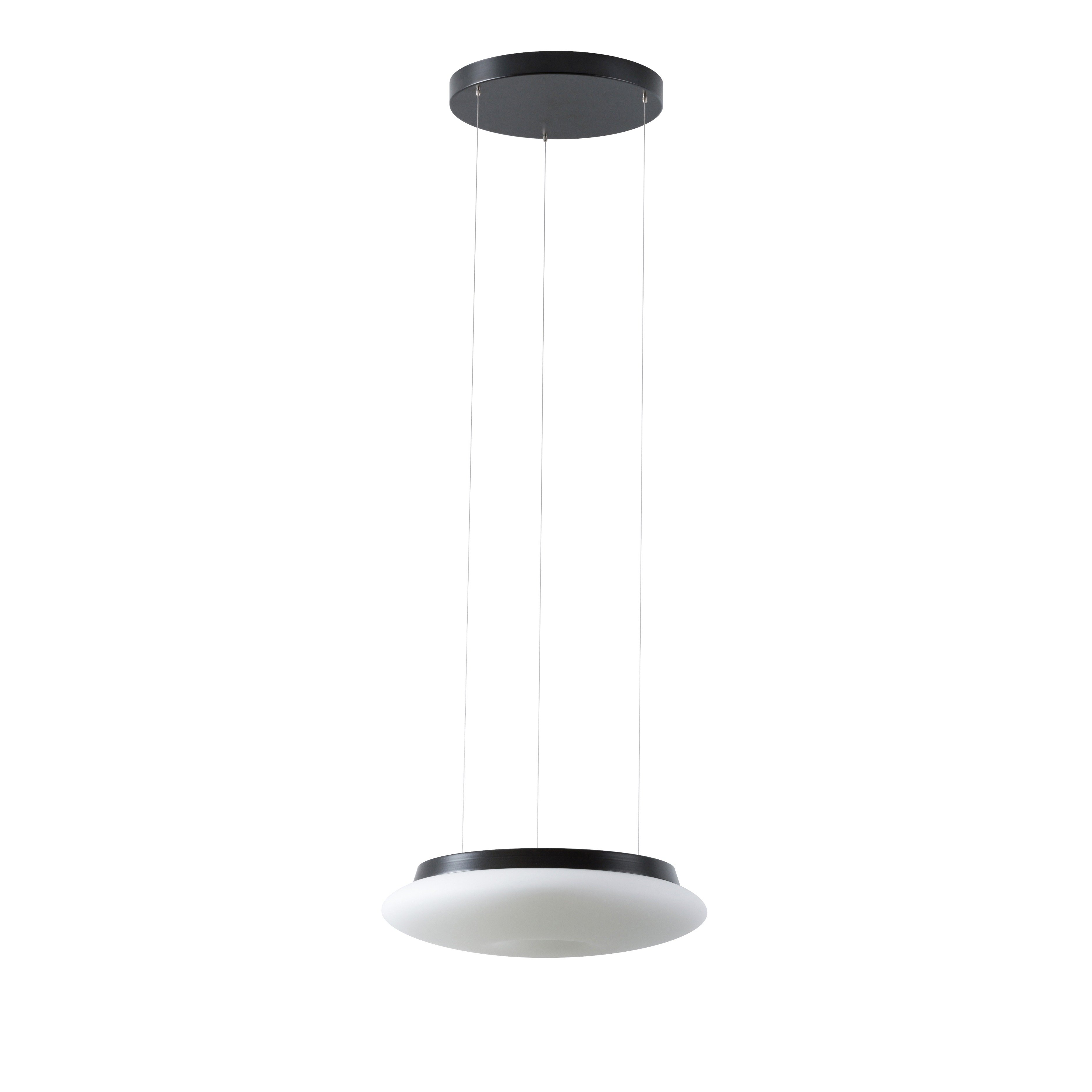 OS SAT67928 SATURN LE1 závěsné skleněné svítidlo černá / bílá IP20 4000 K 16W LED - OSMONT