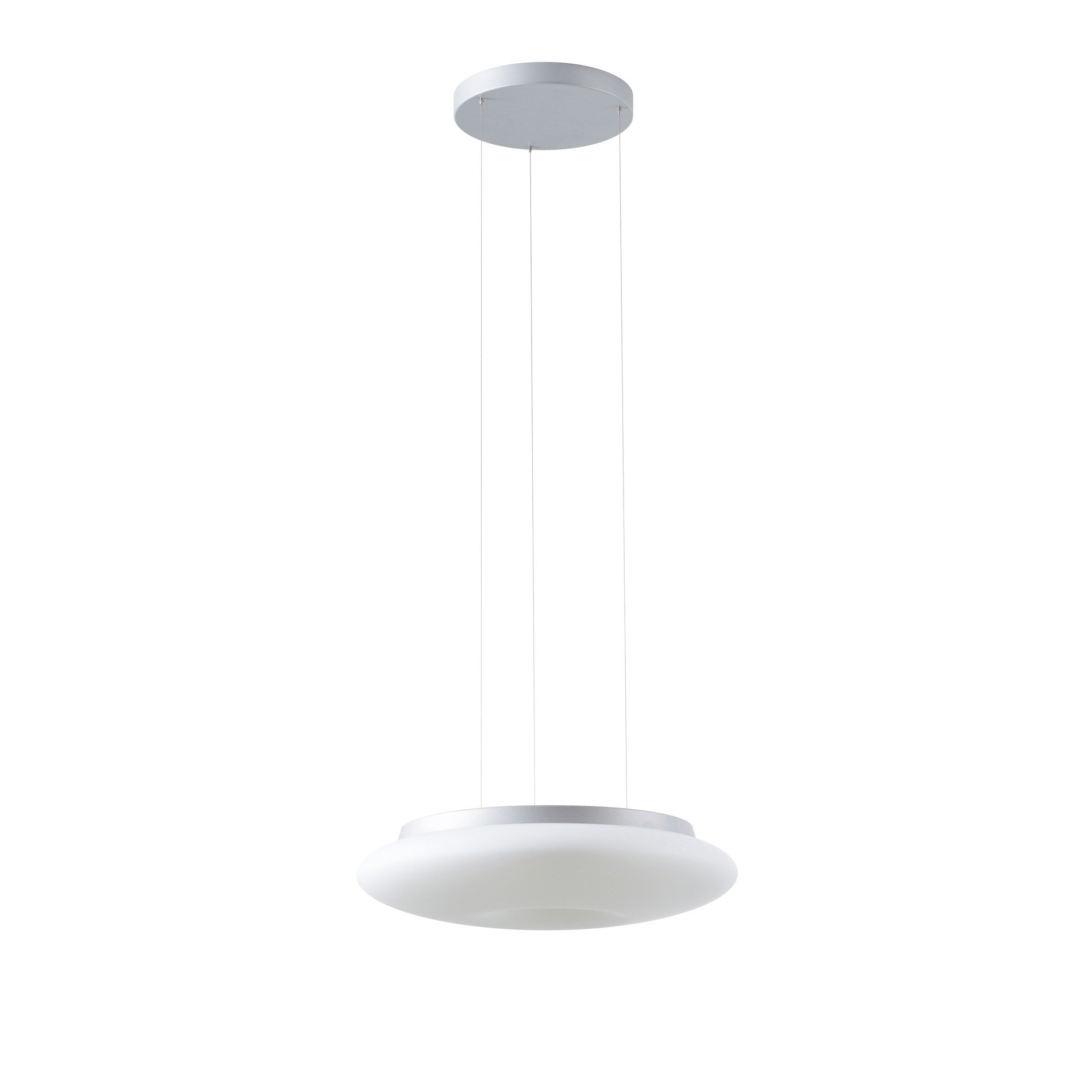 OS SAT67429 SATURN LE2 závěsné skleněné svítidlo stříbrná / bílá IP20 3000 K 31W LED - OSMONT