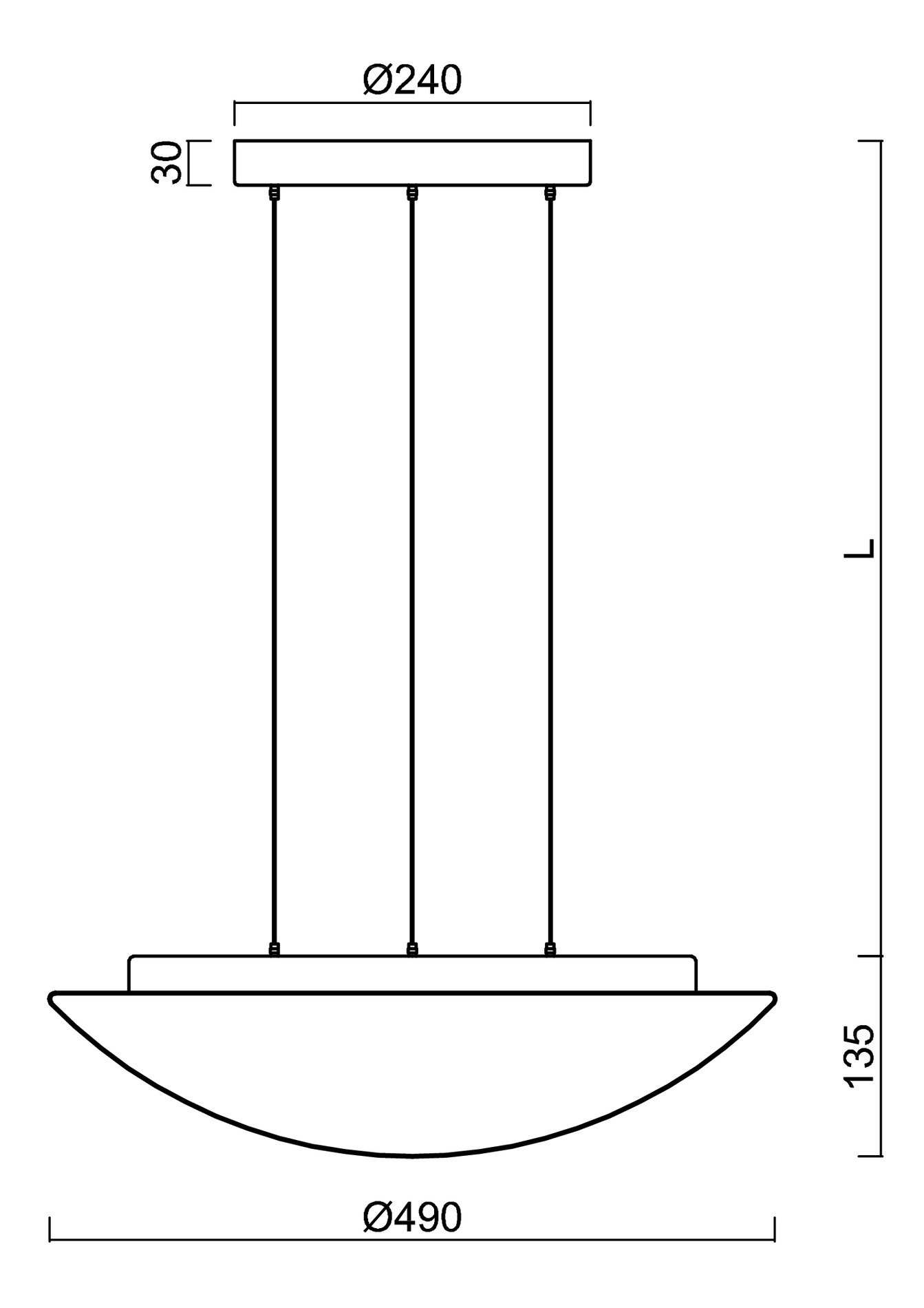 OS AUR67435 AURA LE5 závěsné skleněné svítidlo stříbrná / bílá IP40 3000 K 34W LED - OSMONT (obrázek 3)