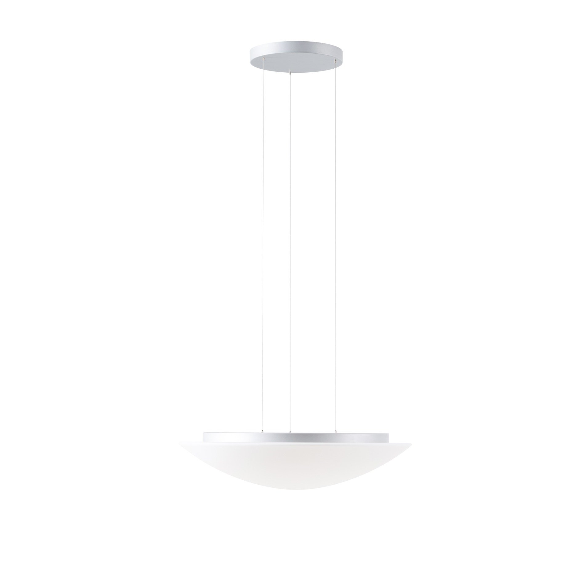 Levně OS AUR67941 AURA LE9 závěsné skleněné svítidlo stříbrná / bílá IP40 4000 K 35W LED - OSMONT