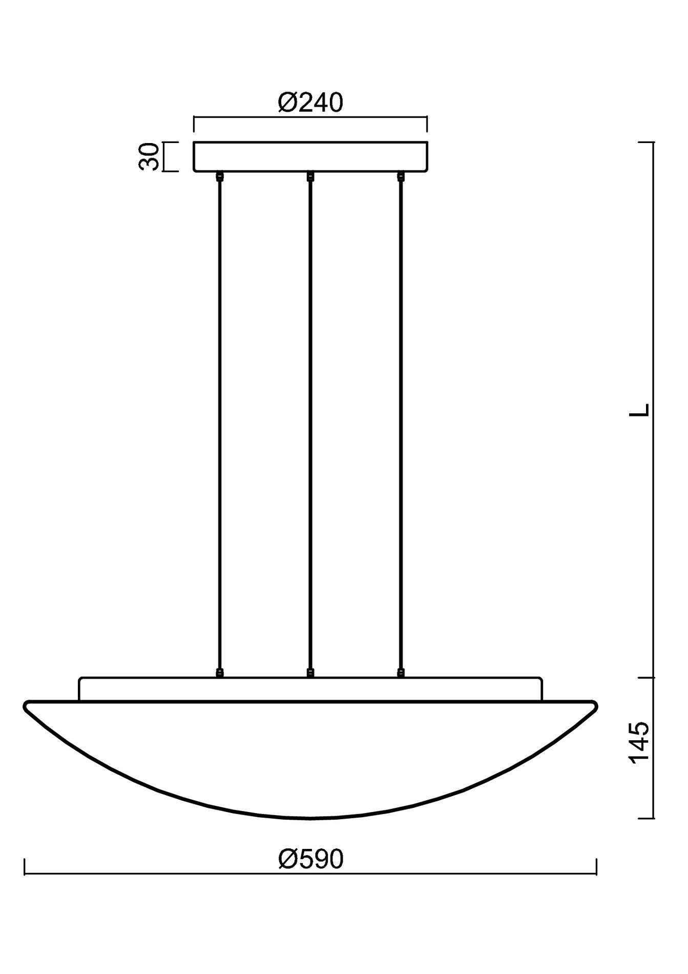 OS AUR67943 AURA LE9 závěsné skleněné svítidlo stříbrná / bílá IP40 4000 K 48W LED - OSMONT (obrázek 3)