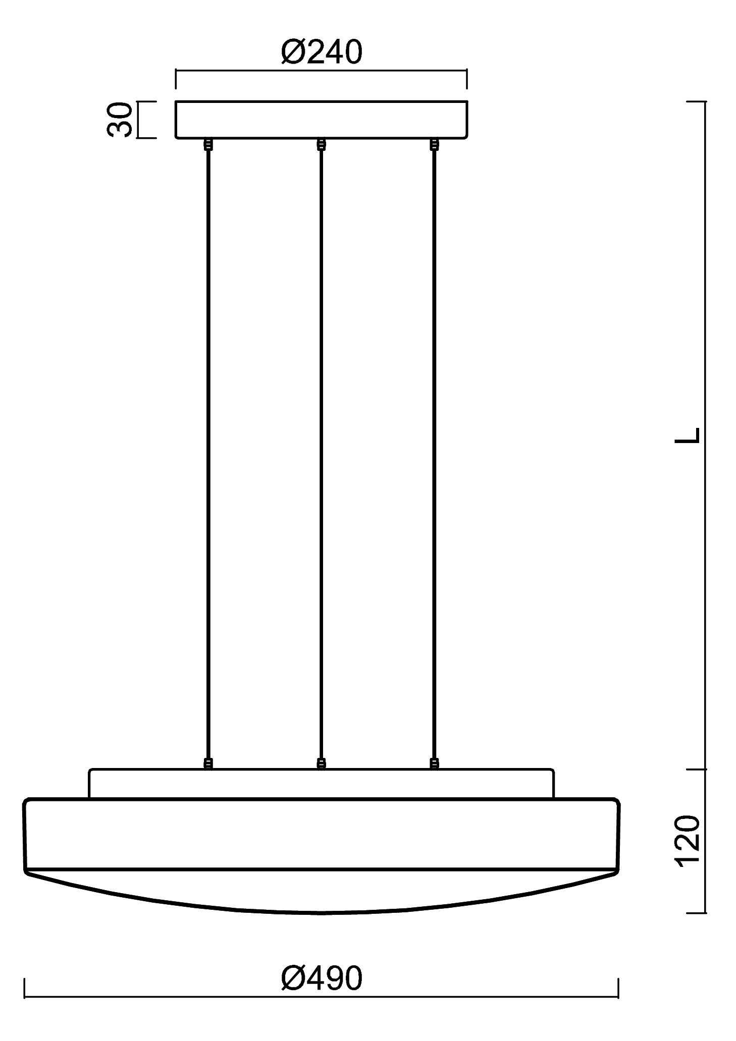 OS EDN71392 EDNA LE5 závěsné skleněné svítidlo stříbrná / bílá IP40 3000/4000 K 27W LED DALI (původní kód OS 71392) - OSMONT (obrázek 3)