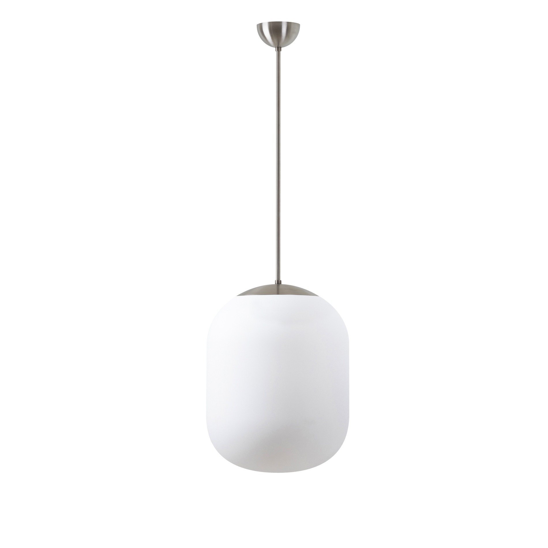 OS TAN66931 TANIA P1 závěsné skleněné svítidlo kartáčovaná nerez / bílá IP40 4000 K 27W LED - OSMONT