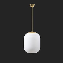 Obrázek pro produkt TANIA P1 závěsné skleněné svítidlo mosaz leštěná / bílá IP40 100W E27 - OSMONT