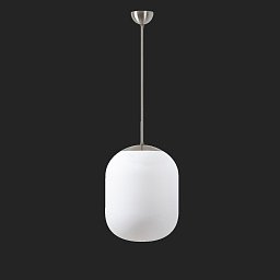 Obrázek pro produkt TANIA P1 závěsné skleněné svítidlo nerez broušená / bílá IP40 100W E27 - OSMONT