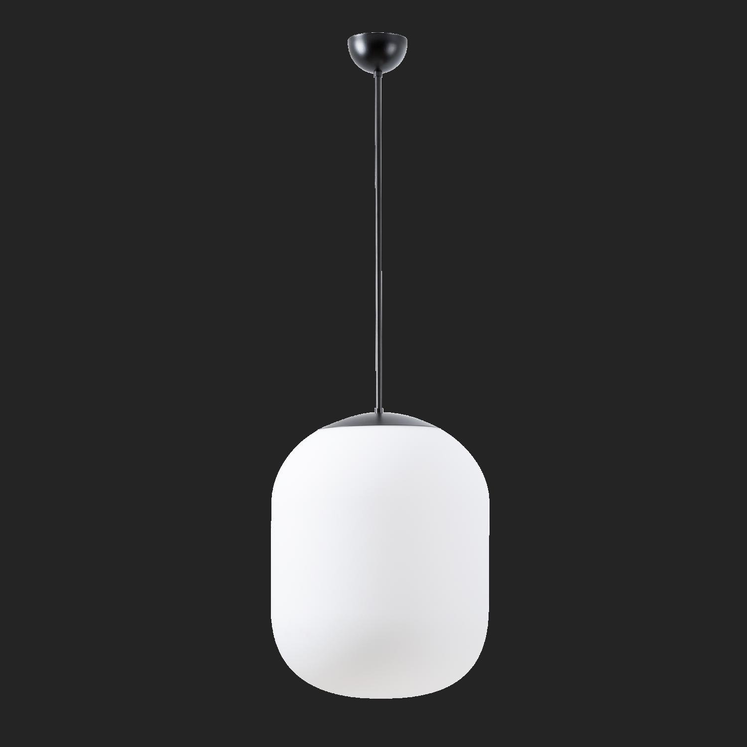 OS TAN66968 TANIA P2 závěsné skleněné svítidlo černá / bílá IP40 4000 K 41W LED nouzové kombinované 3 h (původní kód OS 66968) - OSMONT