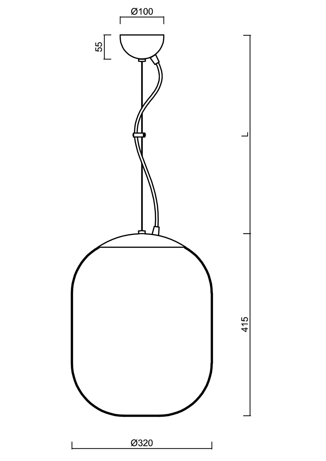OS TAN67812 TANIA L1 závěsné skleněné svítidlo nerez / bílá IP40 4000 K 27W LED - OSMONT (obrázek 3)