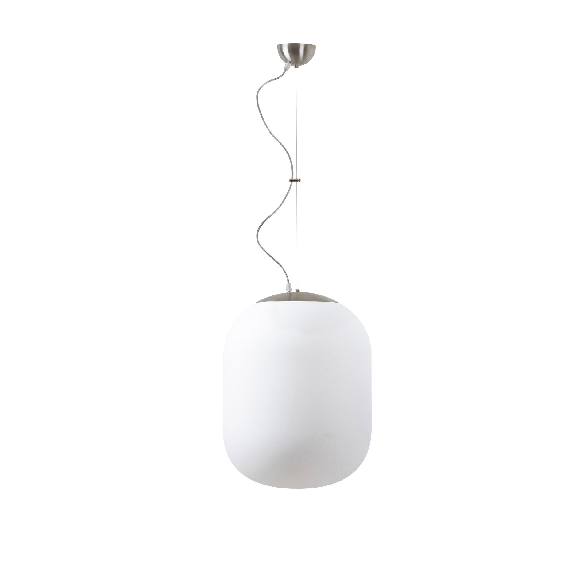 OS TAN67316 TANIA L1 závěsné skleněné svítidlo kartáčovaná nerez / bílá IP40 3000 K 27W LED - OSMONT